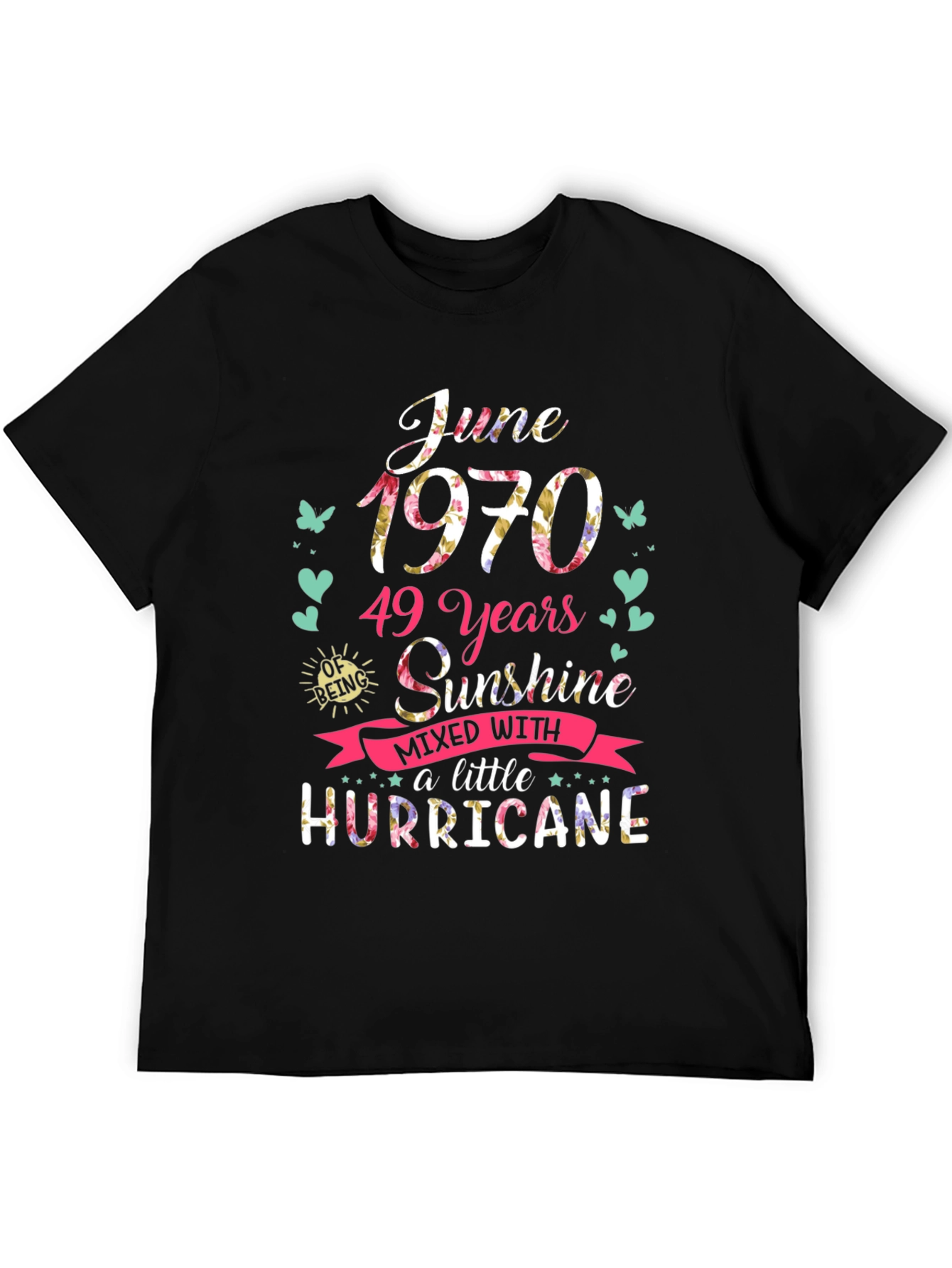 June 1970 49 Years Sunshine Hurricane T-Shirt