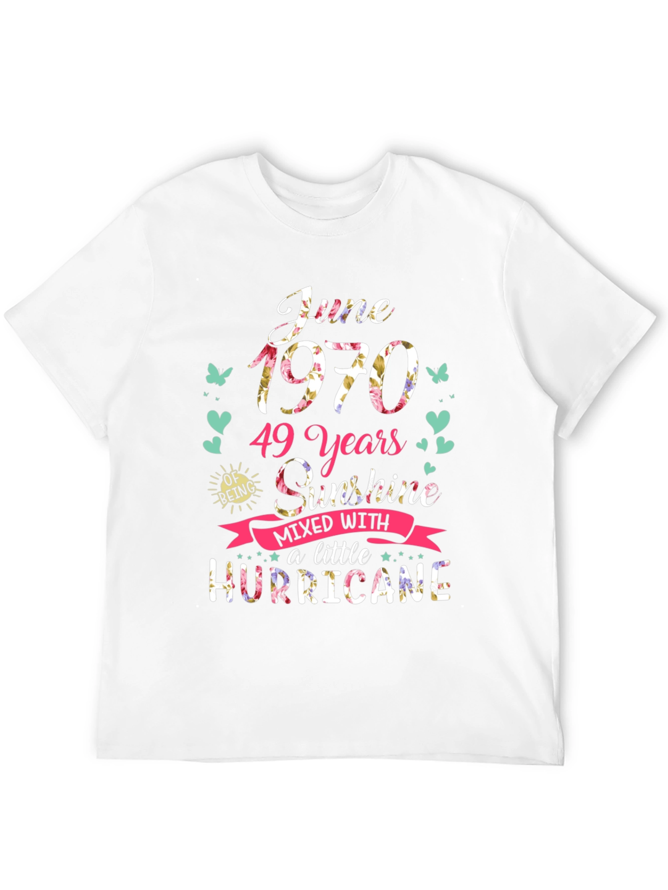 June 1970 49 Years Sunshine Hurricane T-Shirt