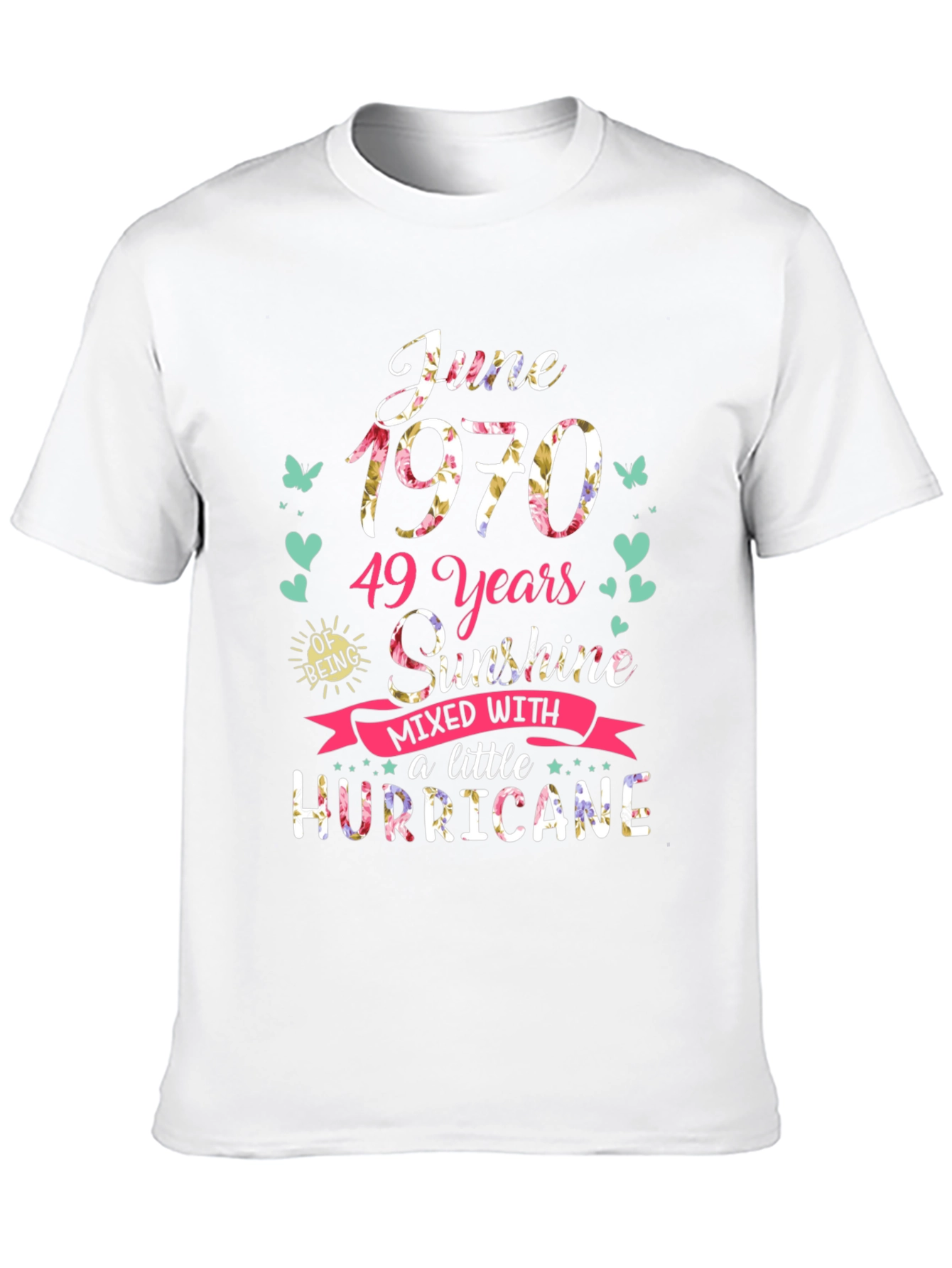 June 1970 49 Years Sunshine Hurricane T-Shirt