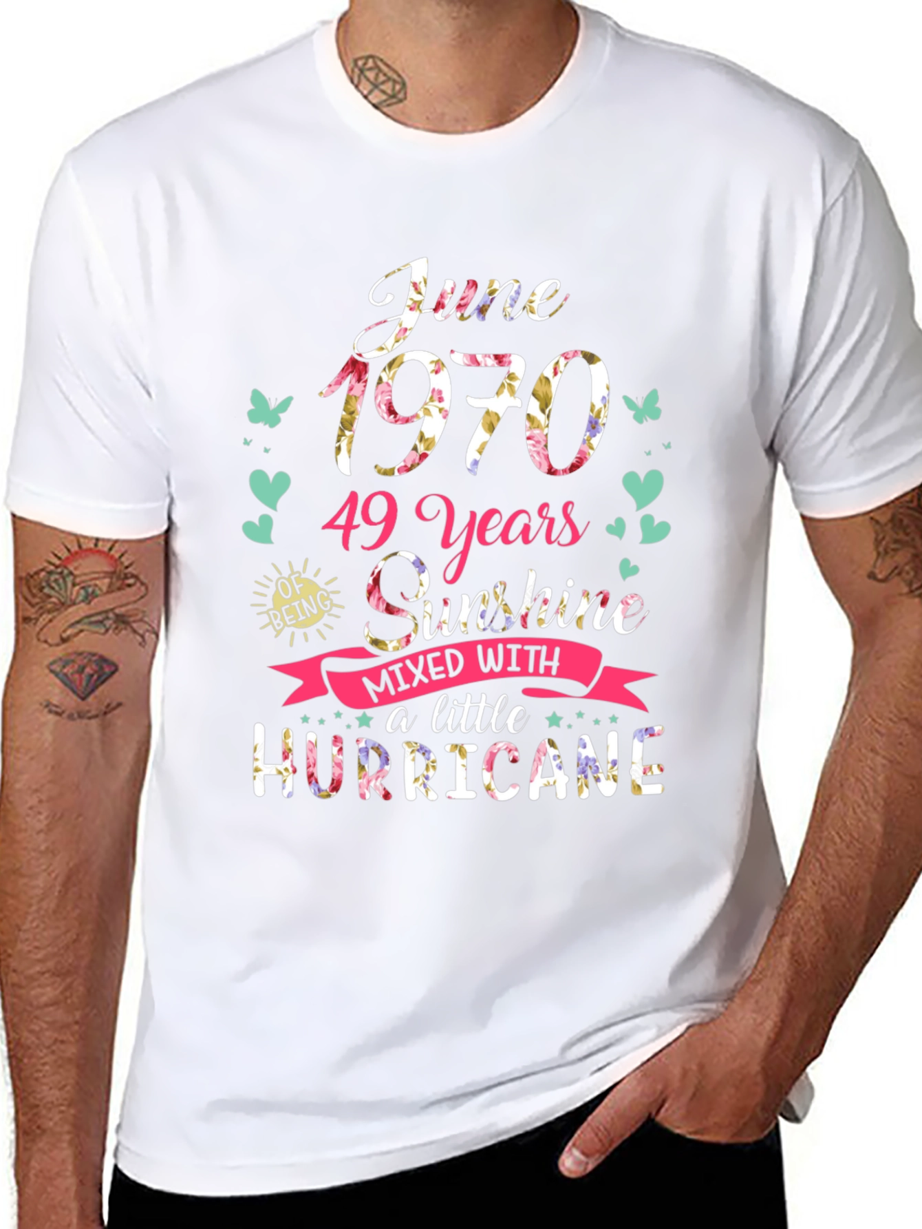 June 1970 49 Years Sunshine Hurricane T-Shirt