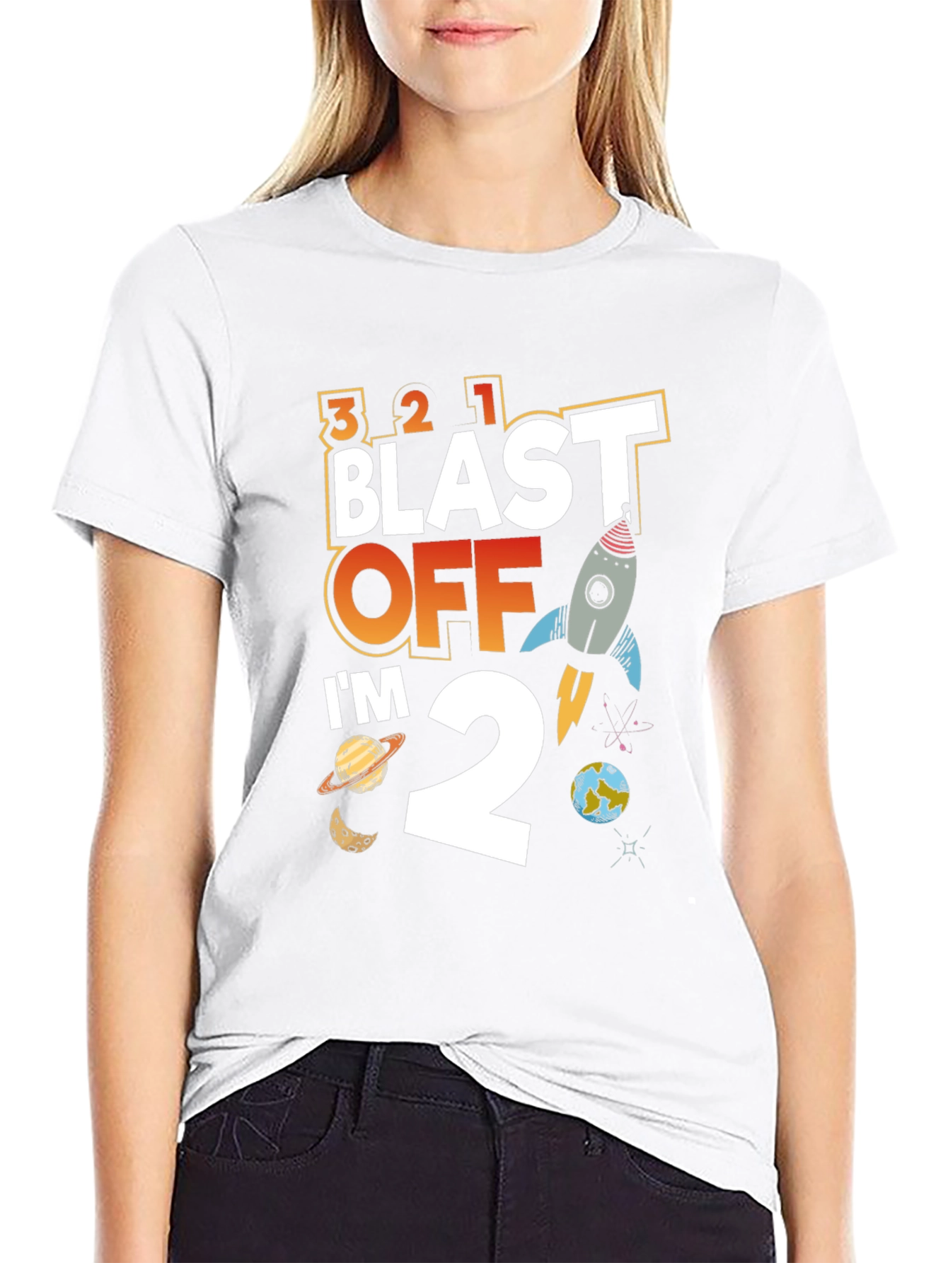 Blast Off 2nd Birthday T-Shirt - Space Theme