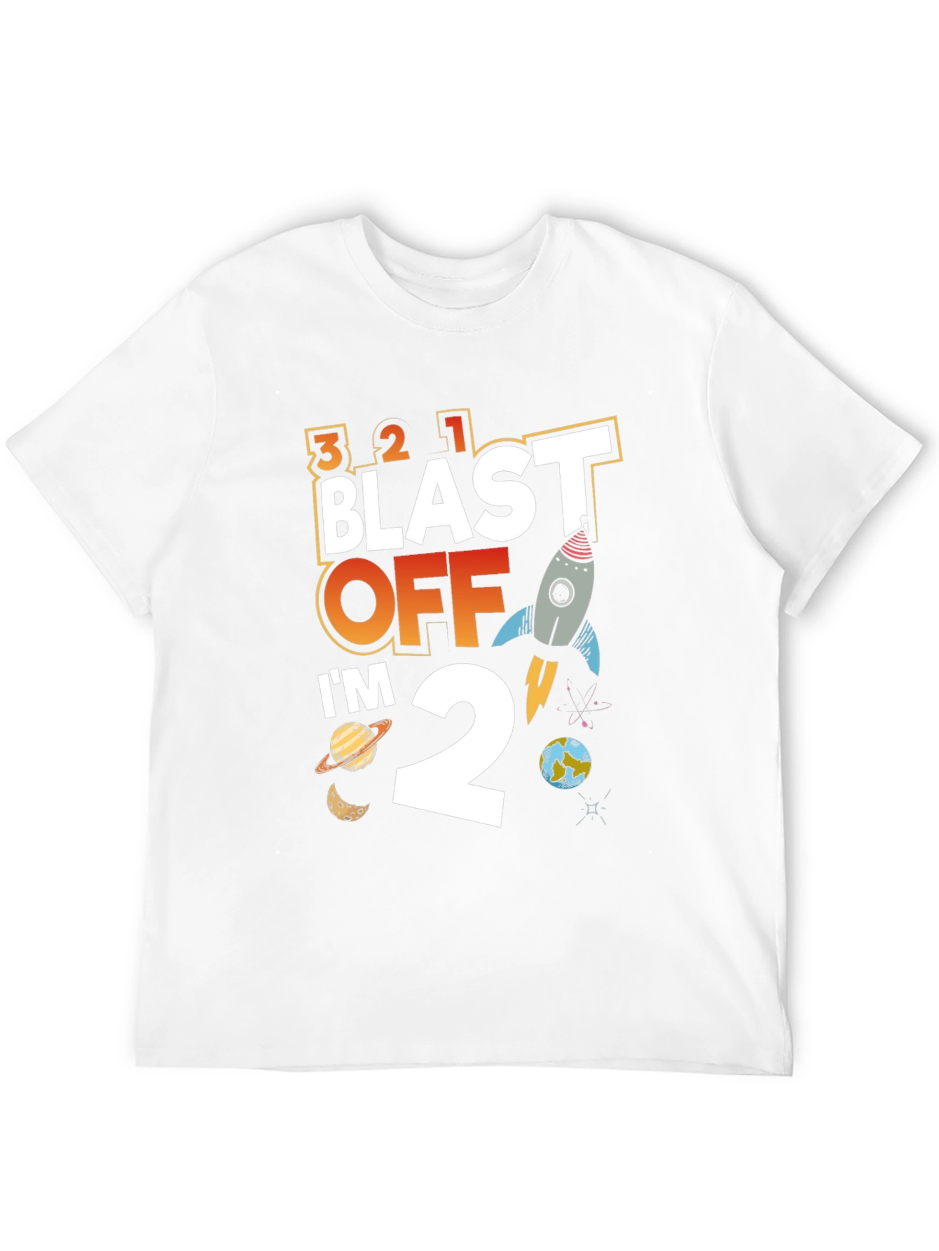 Blast Off 2nd Birthday T-Shirt - Space Theme