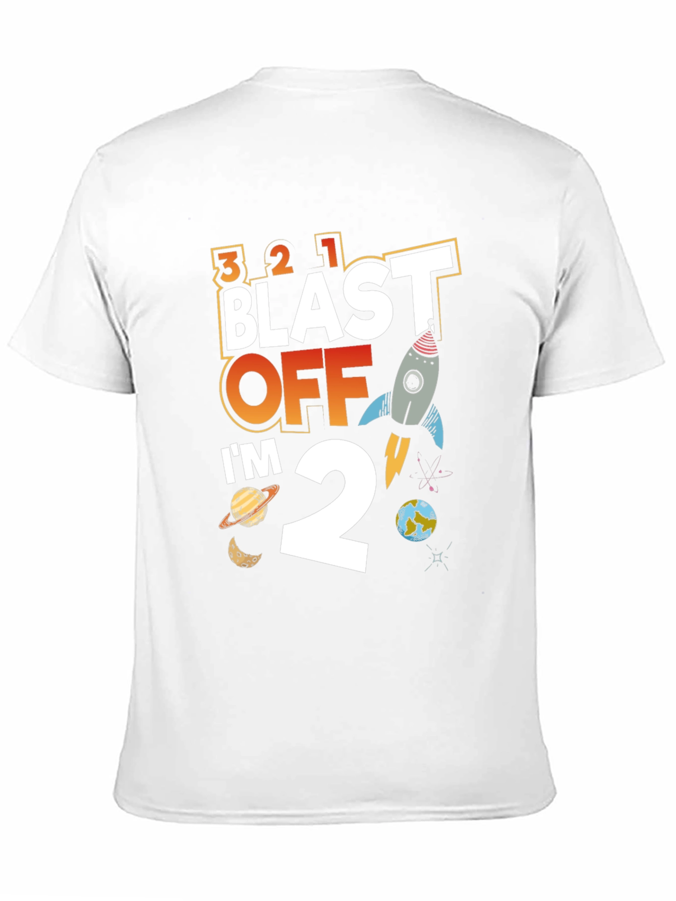Blast Off 2nd Birthday T-Shirt - Space Theme