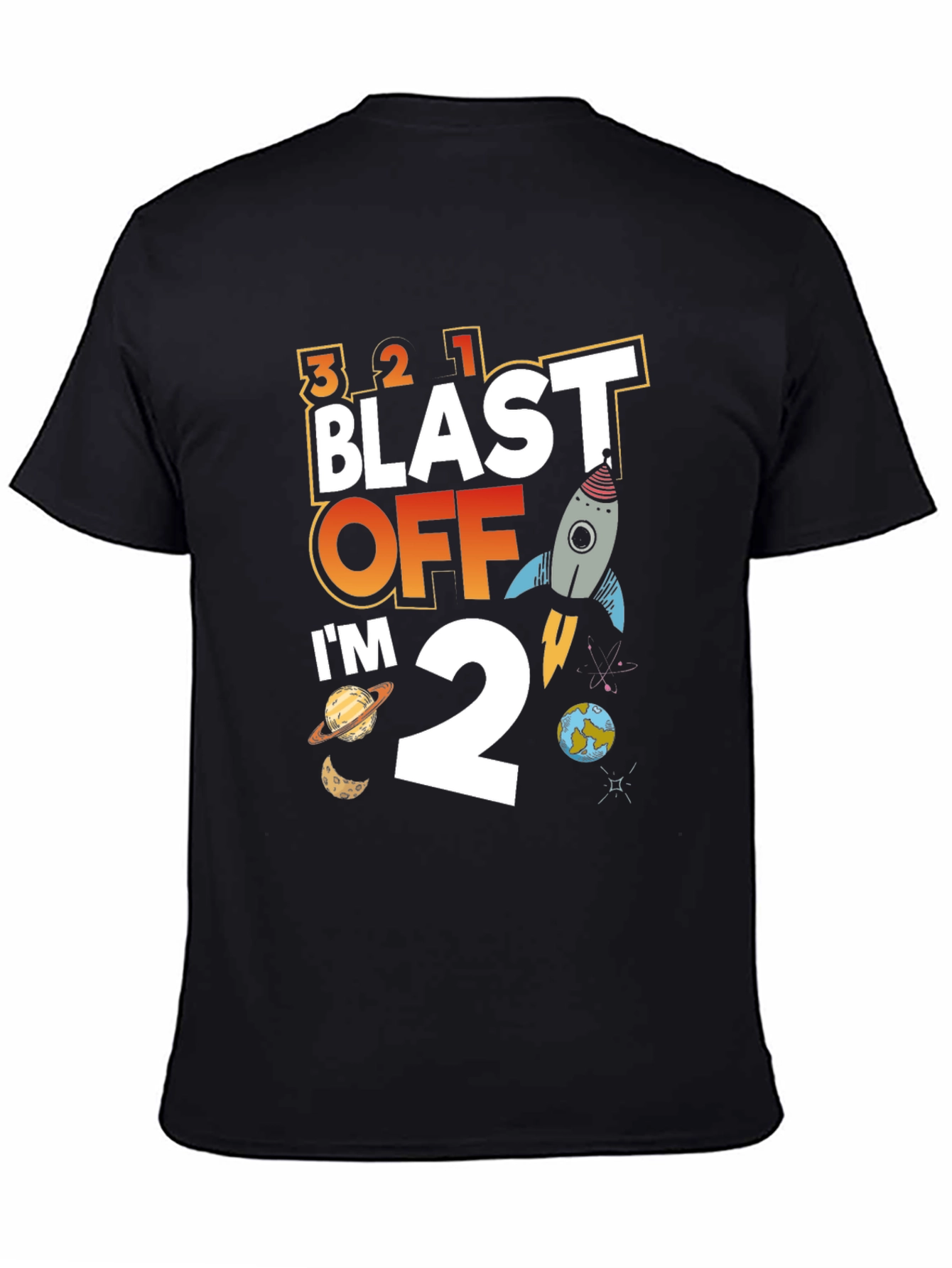 Blast Off 2nd Birthday T-Shirt - Space Theme