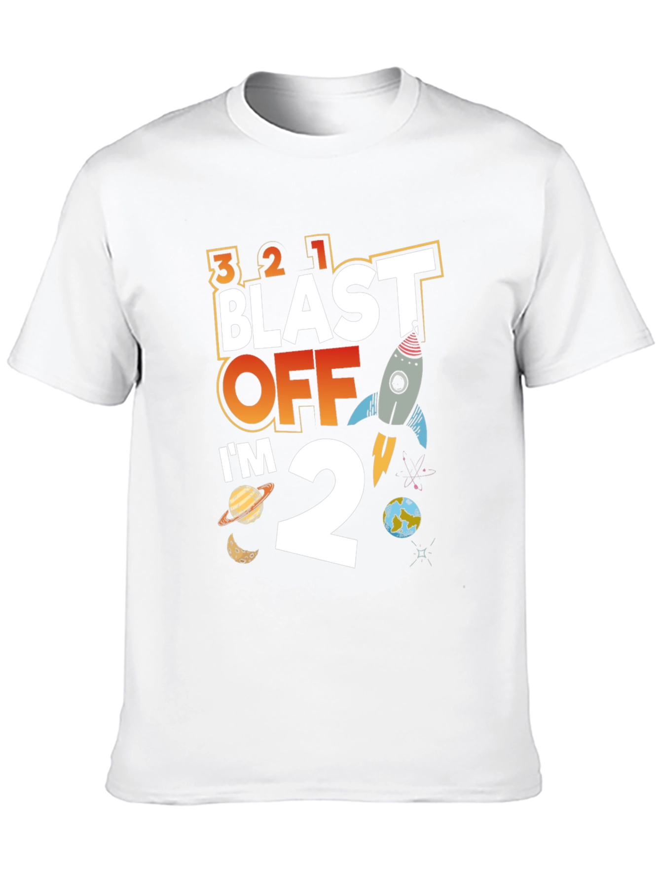 Blast Off 2nd Birthday T-Shirt - Space Theme