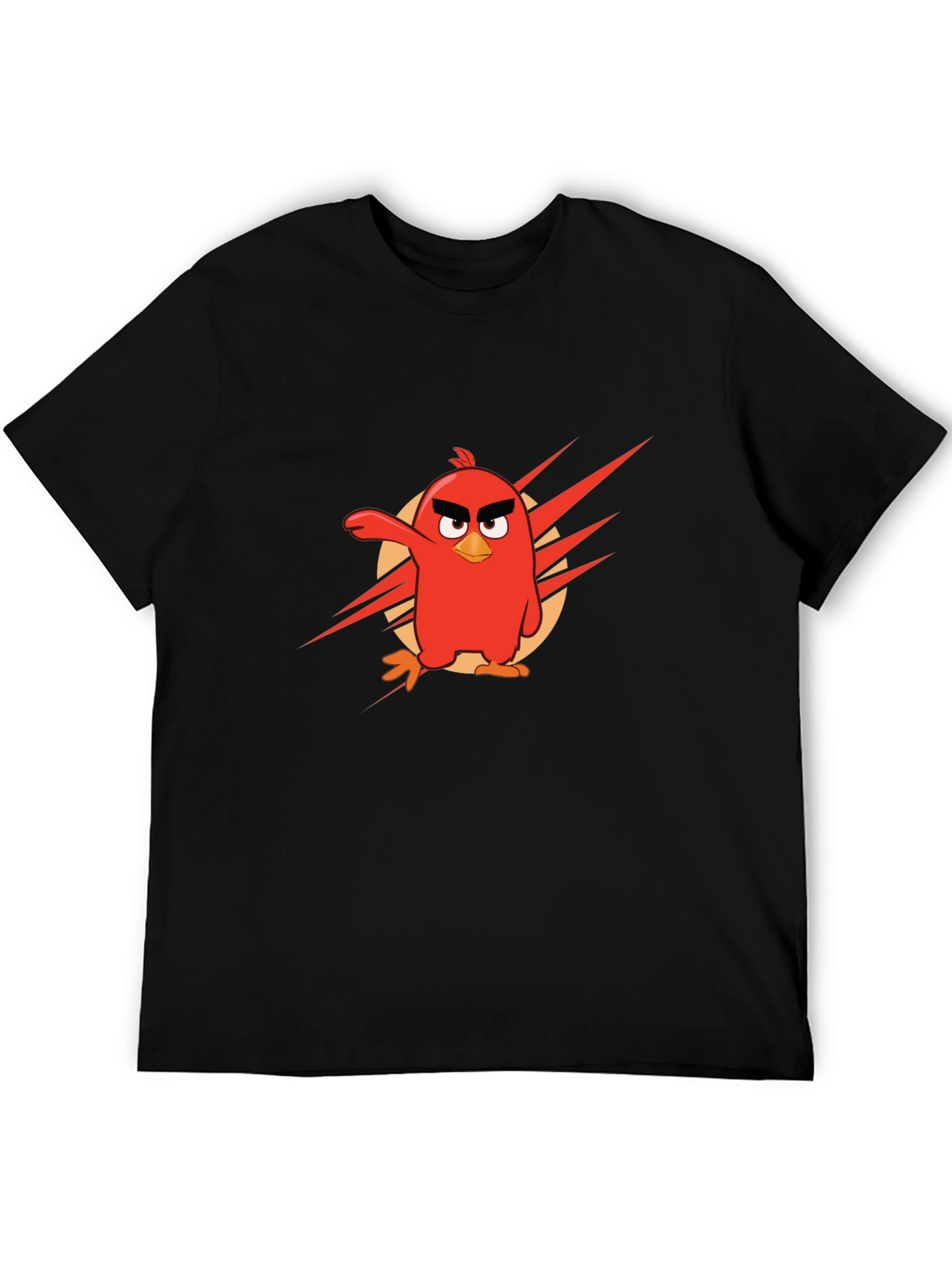 Angry Birds Red Character Black T-Shirt