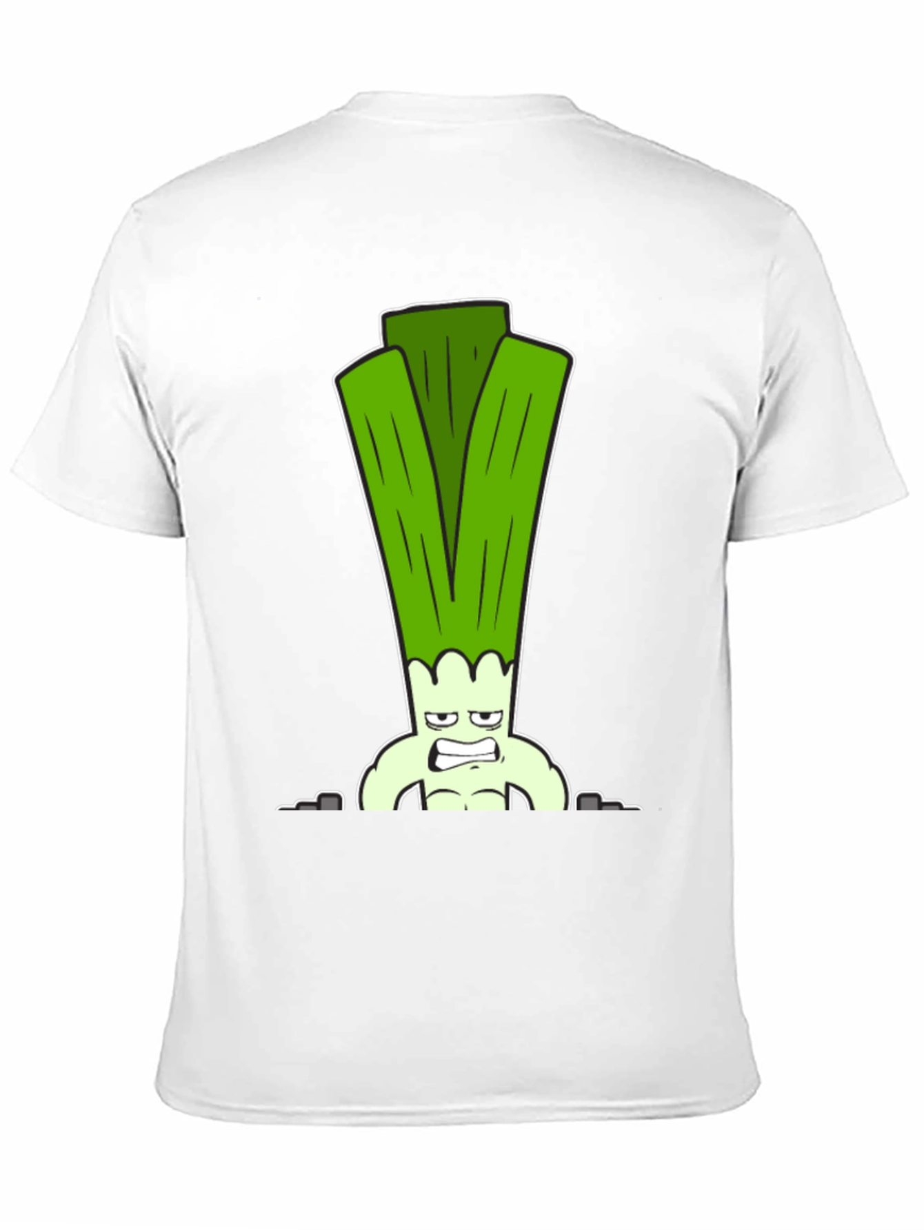 Funny Muscular Leek Graphic T-Shirt