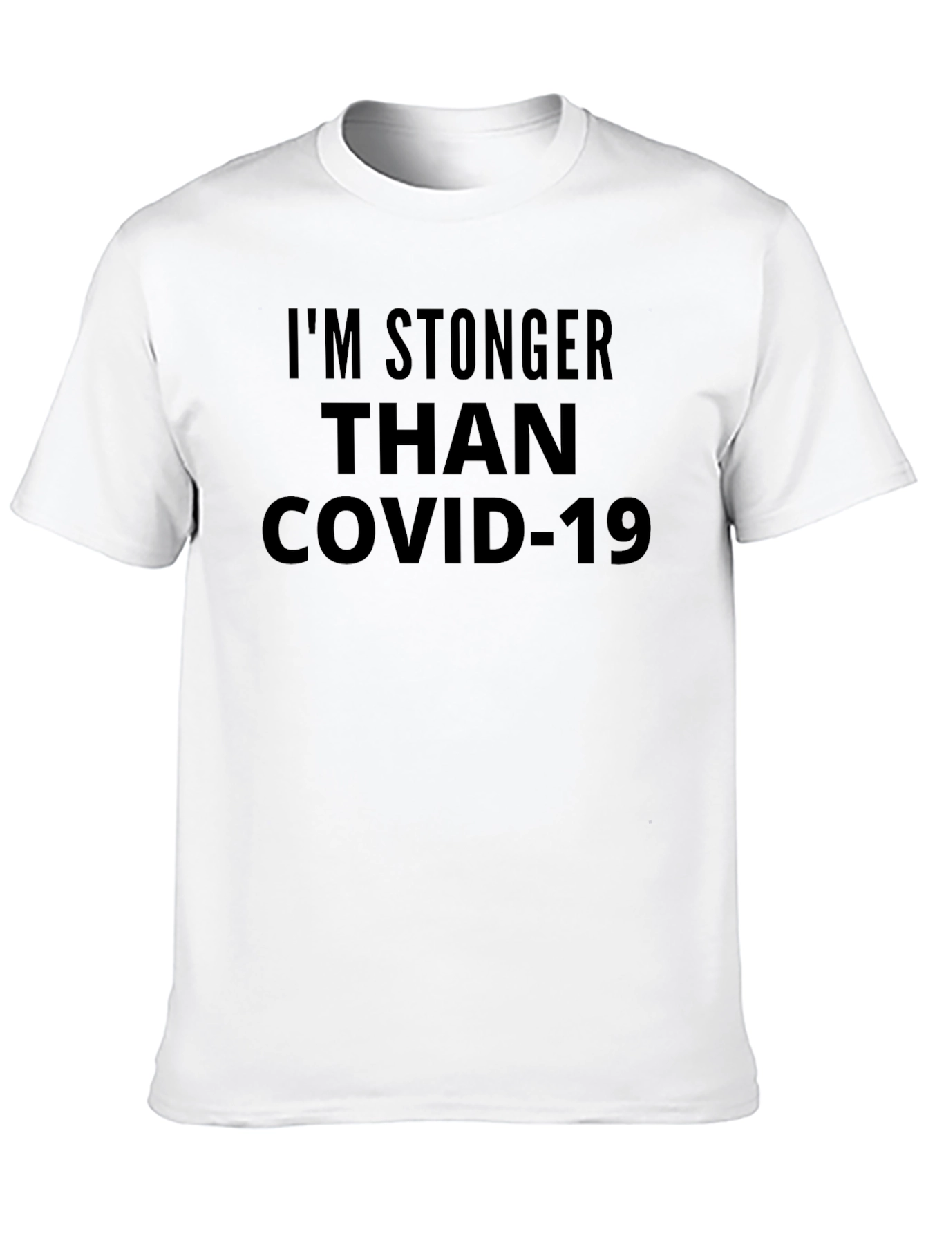 Stronger Than COVID-19 Black Graphic Tee
