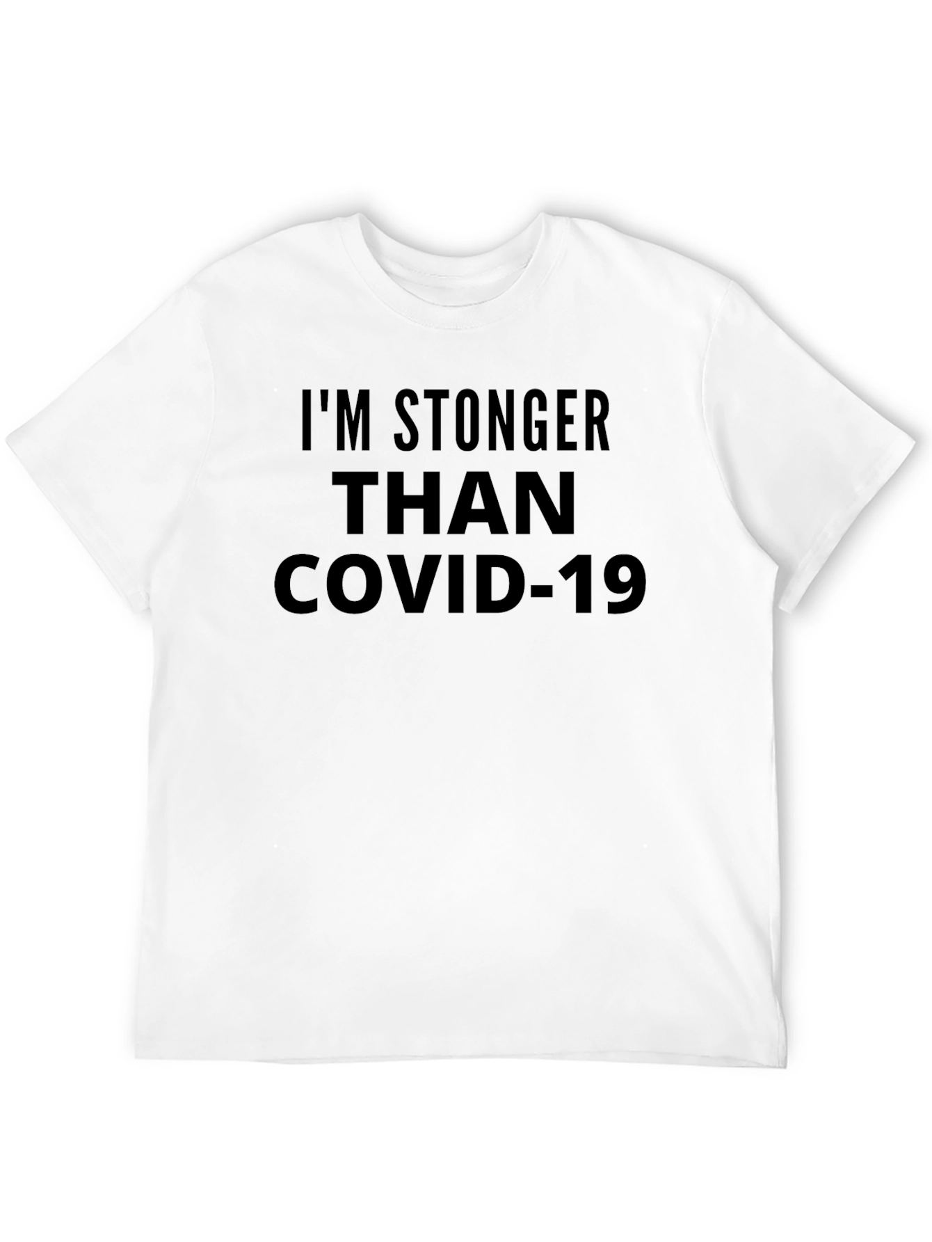 Stronger Than COVID-19 Black Graphic Tee
