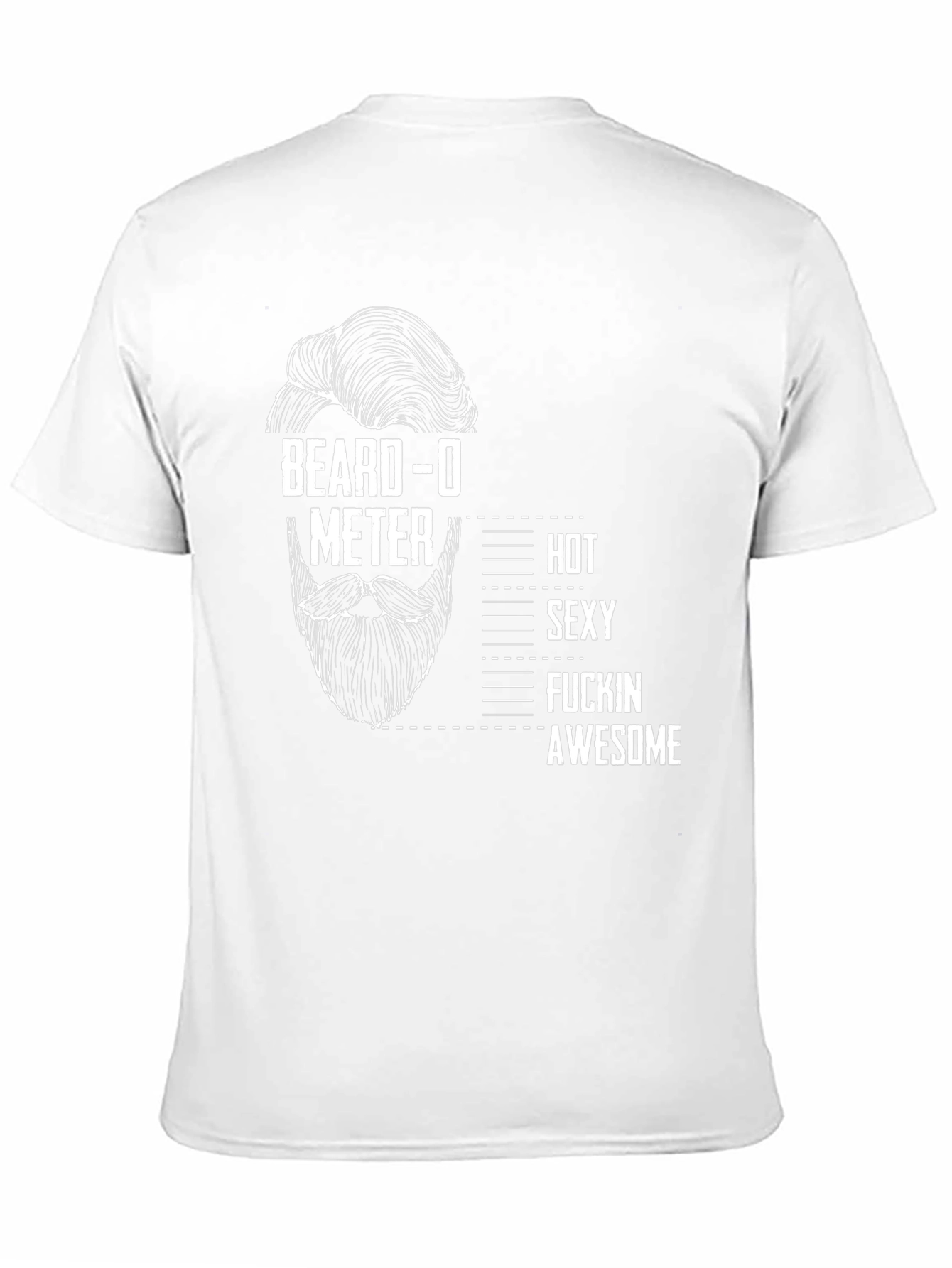 Beard-O-Meter Funny Mens T-Shirt