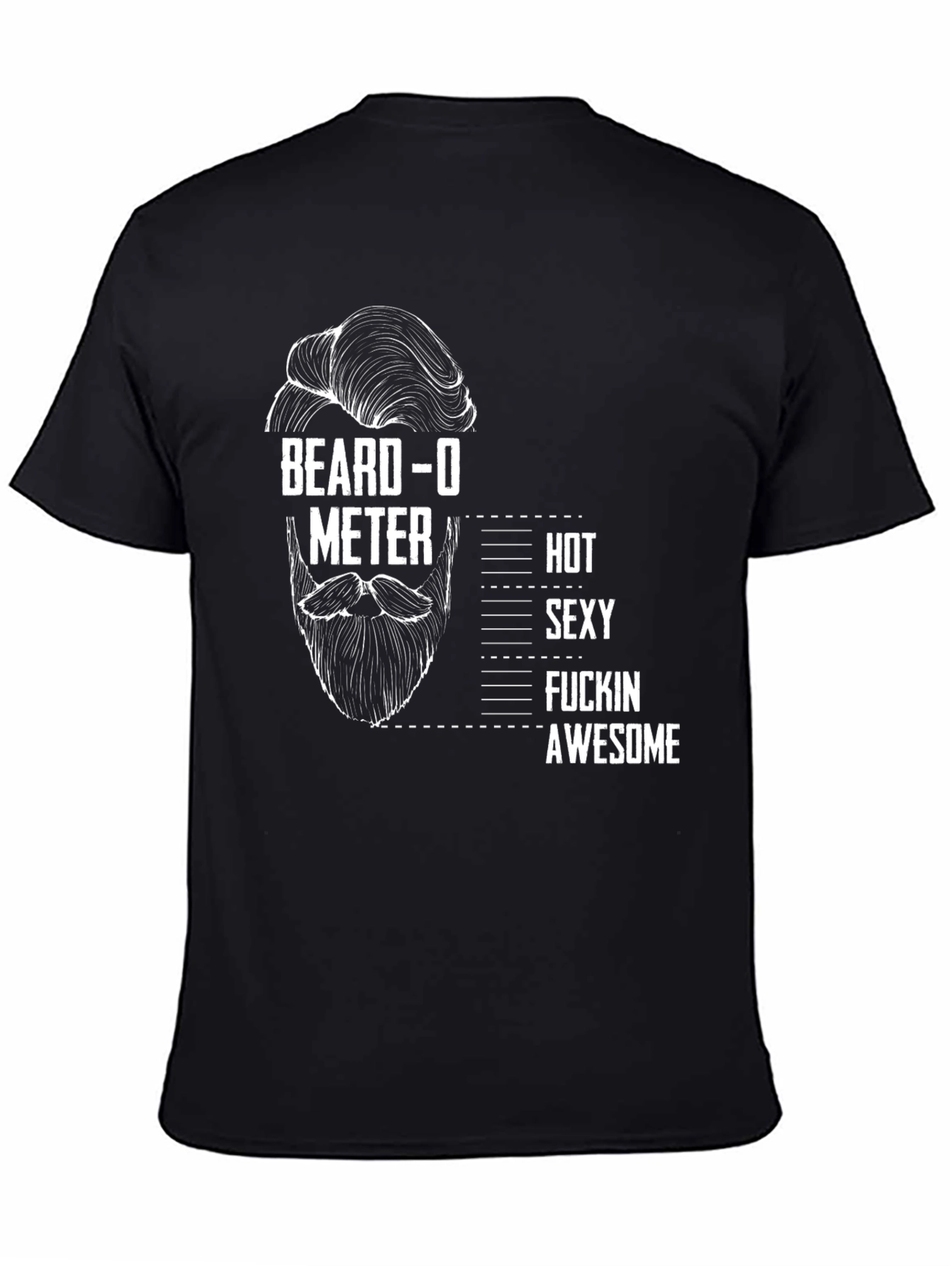 Beard-O-Meter Funny Mens T-Shirt