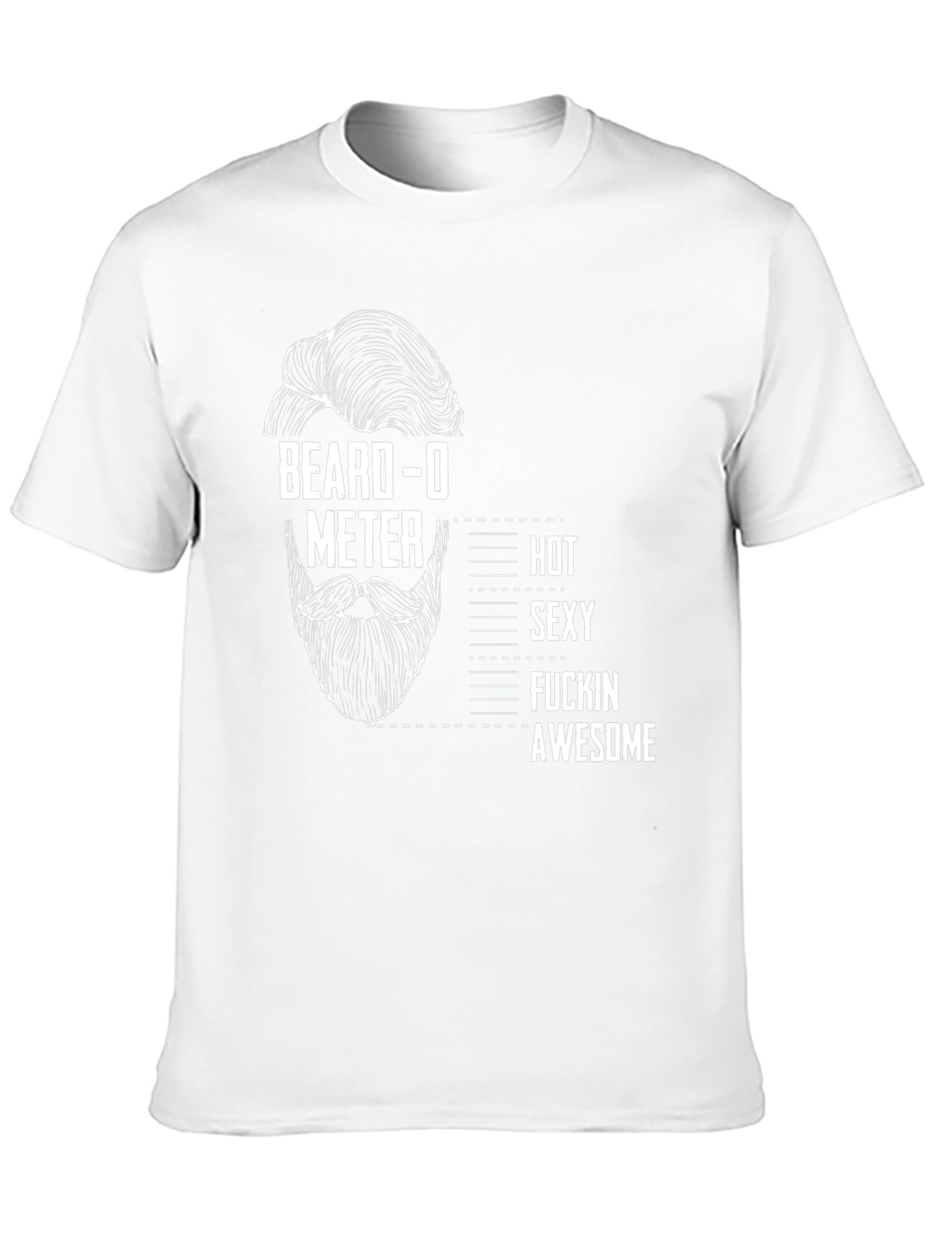 Beard-O-Meter Funny Mens T-Shirt