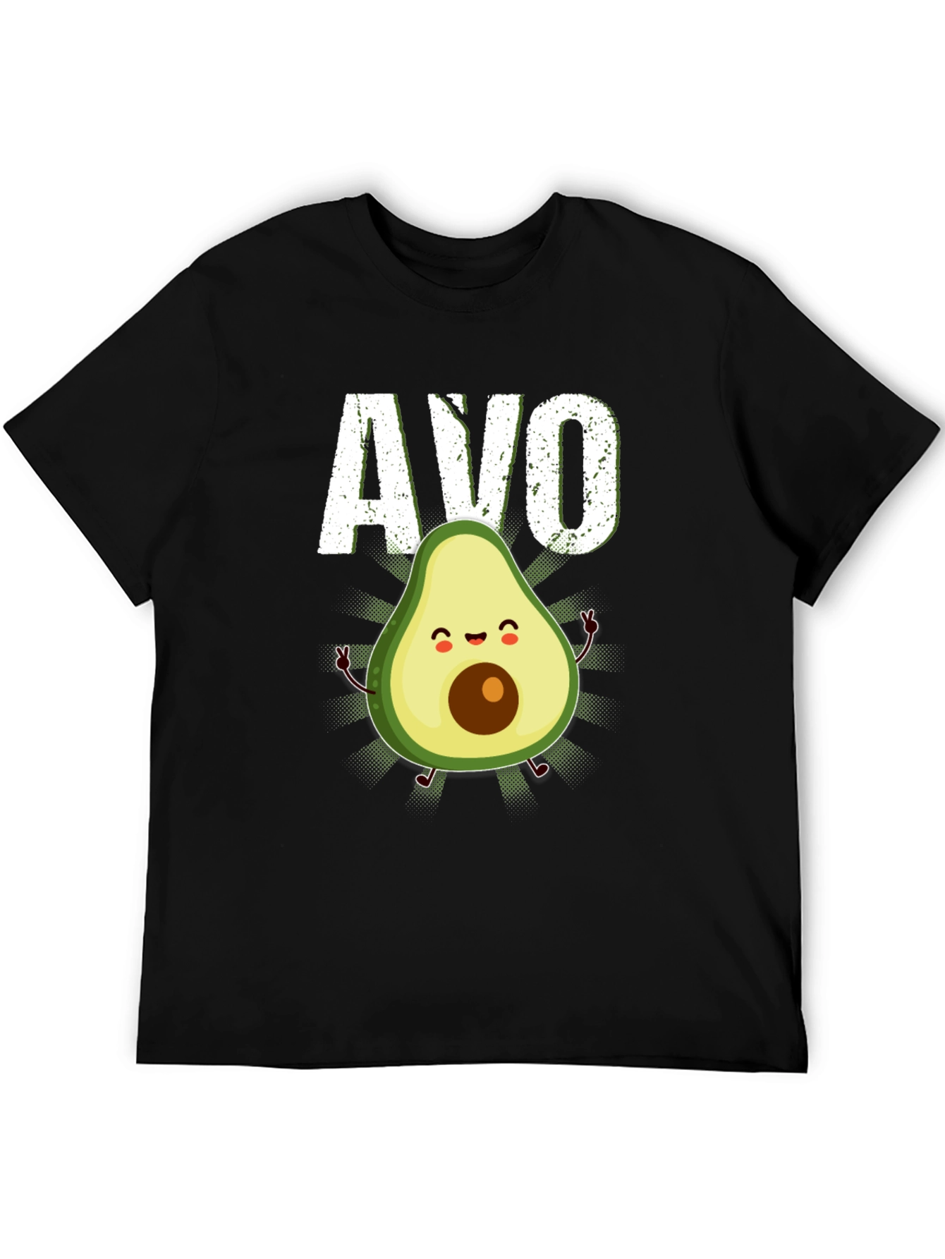 Avo Cute Avocado Graphic T-Shirt - Black