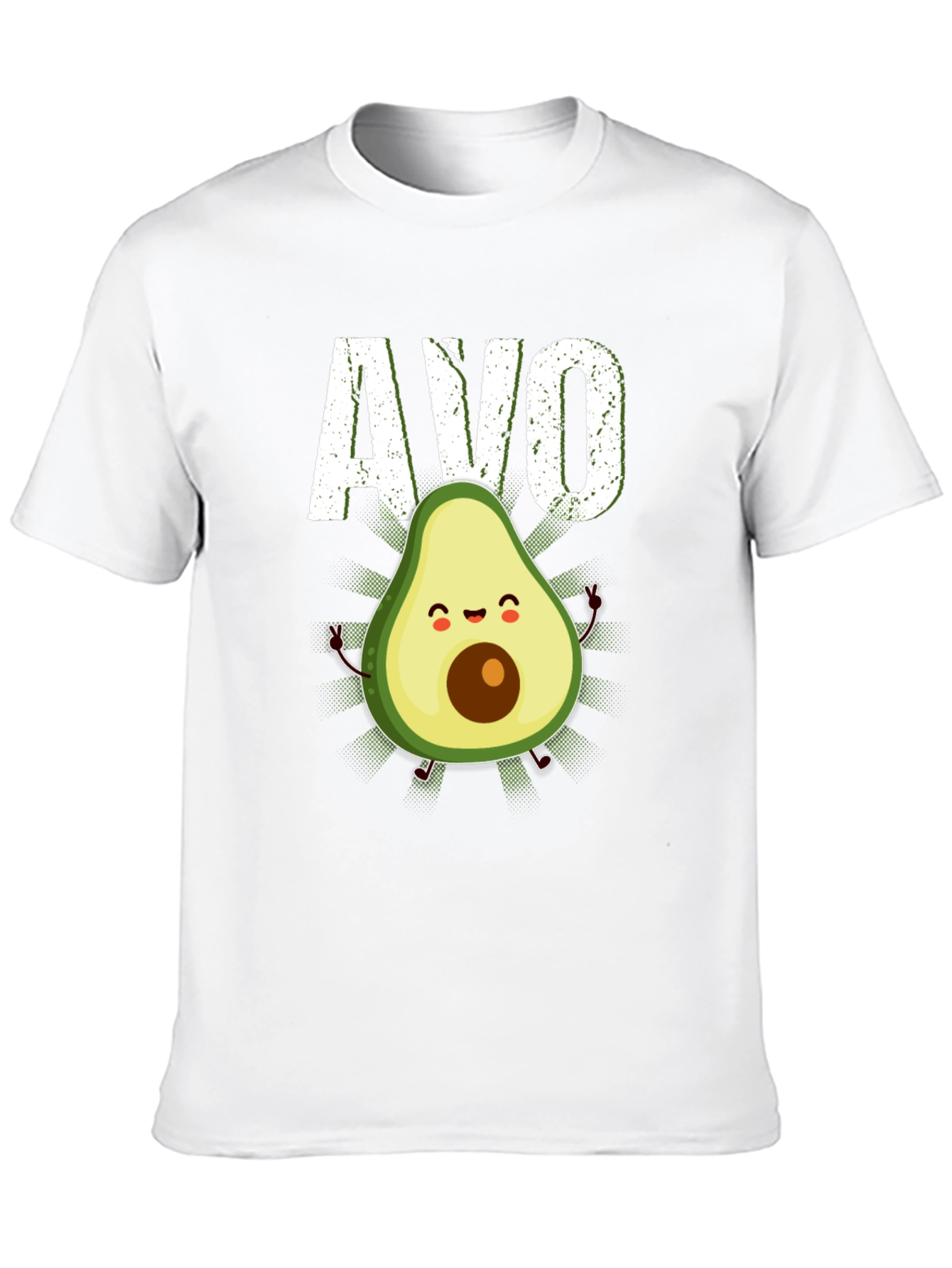 Avo Cute Avocado Graphic T-Shirt - Black