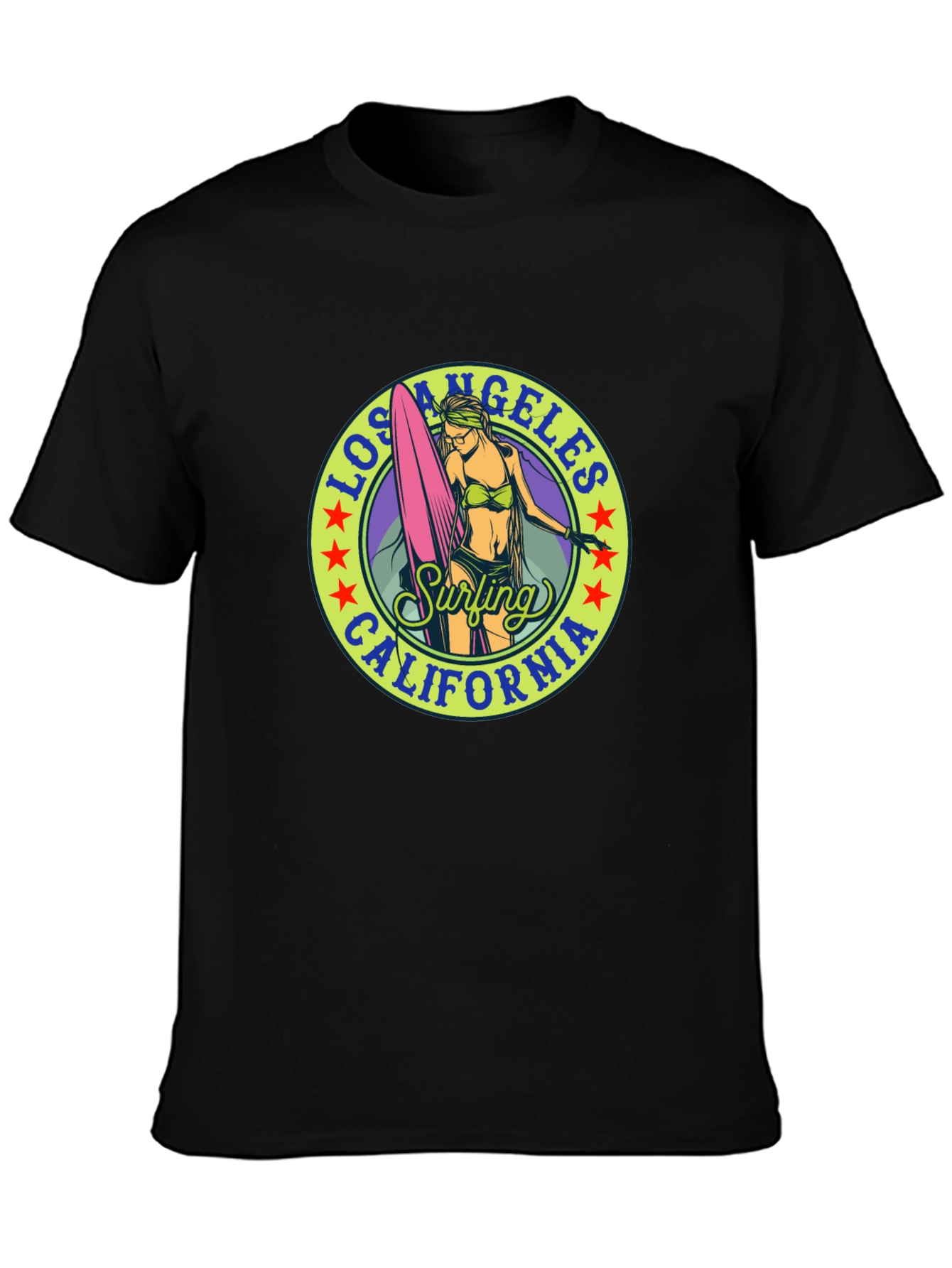Los Angeles California Surfing Graphic Tee