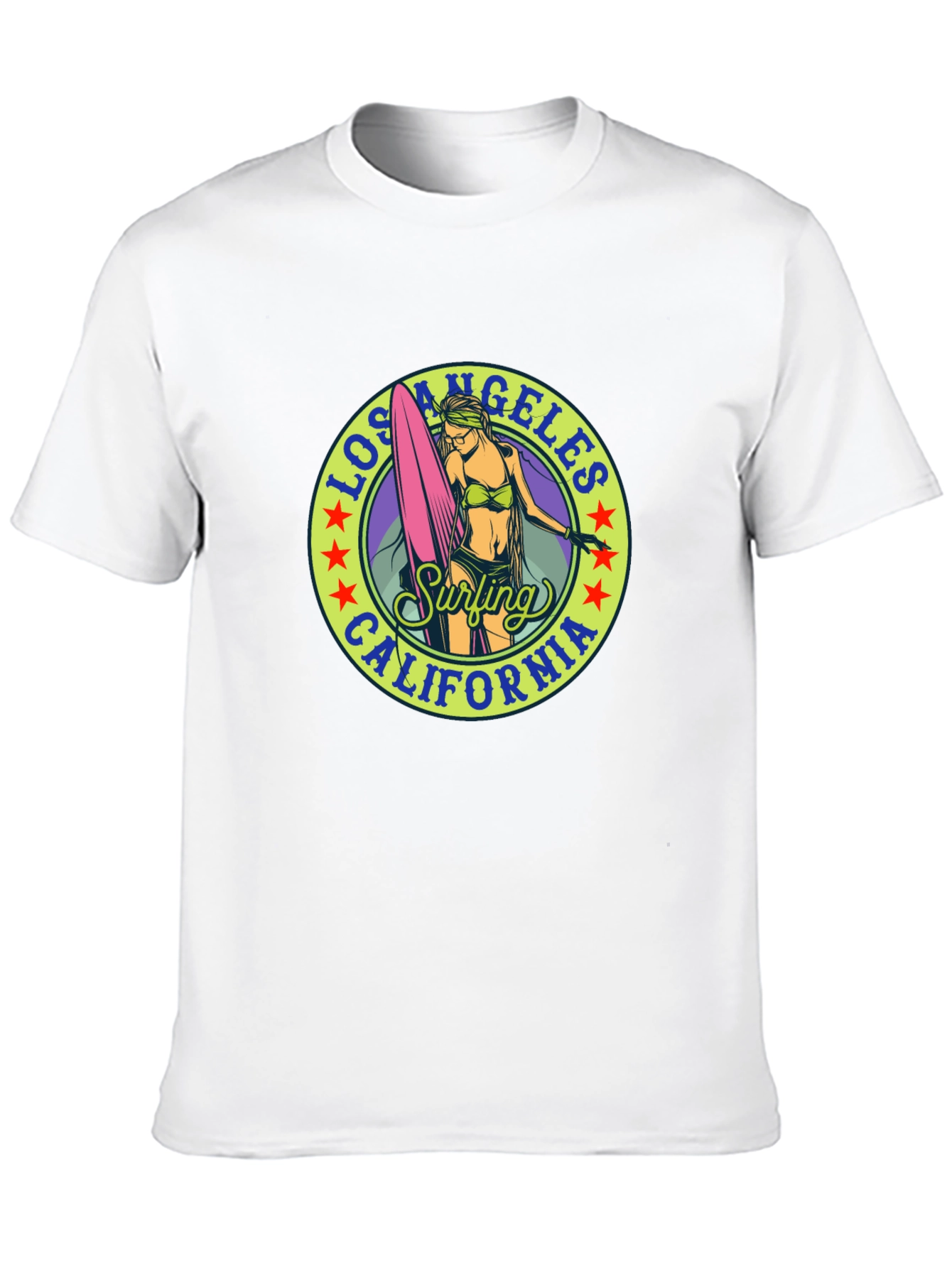 Los Angeles California Surfing Graphic Tee