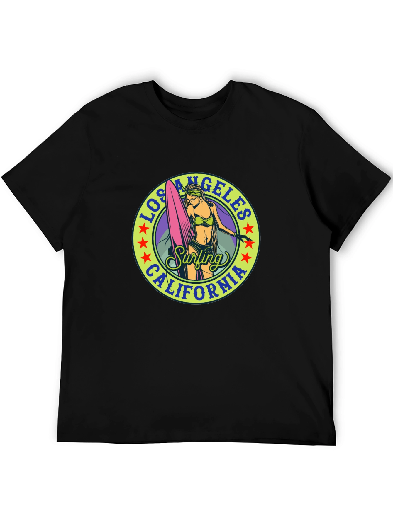 Los Angeles California Surfing Graphic Tee