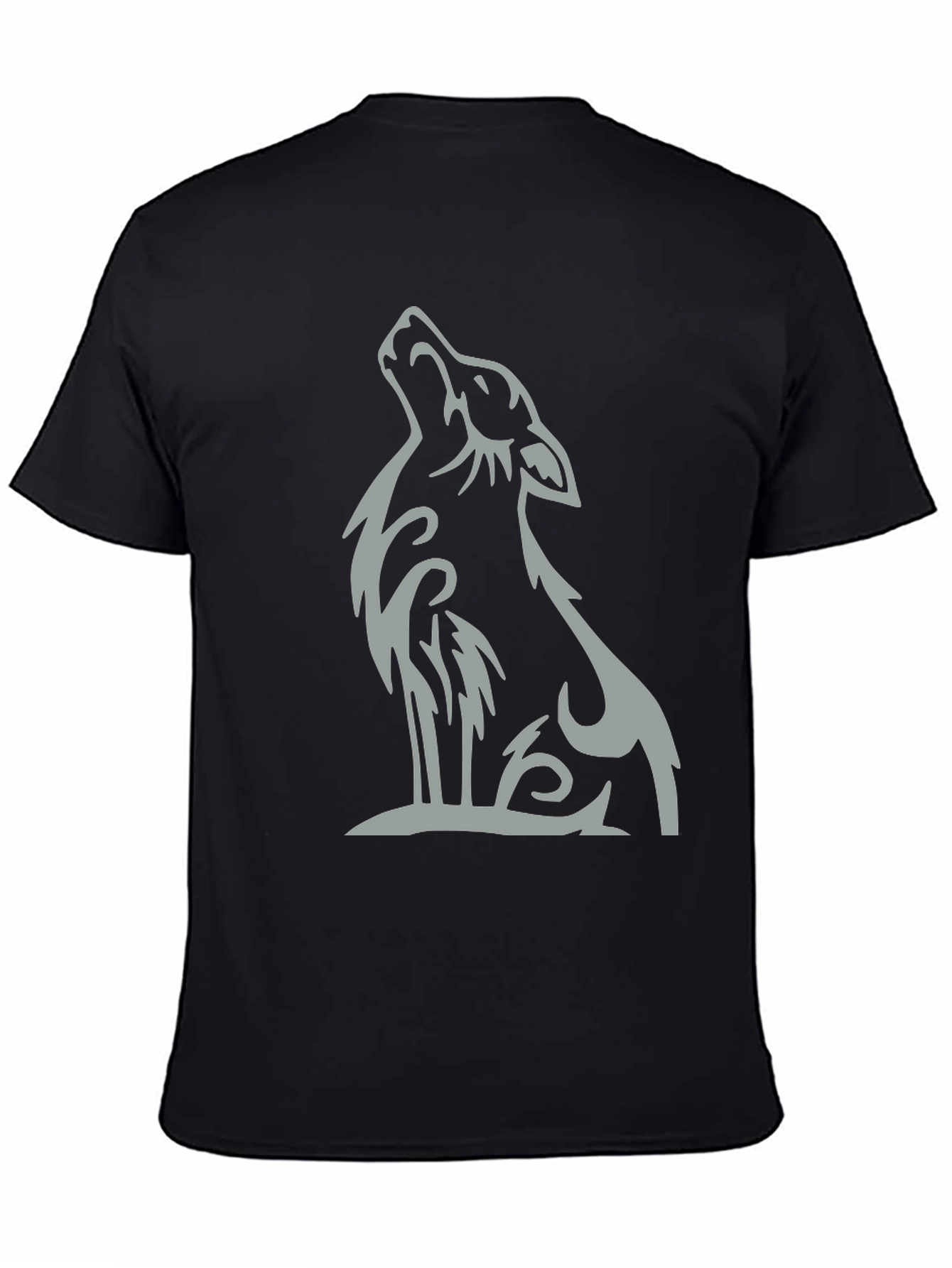Black Wolf Graphic Tee - Stylish Casual Wear