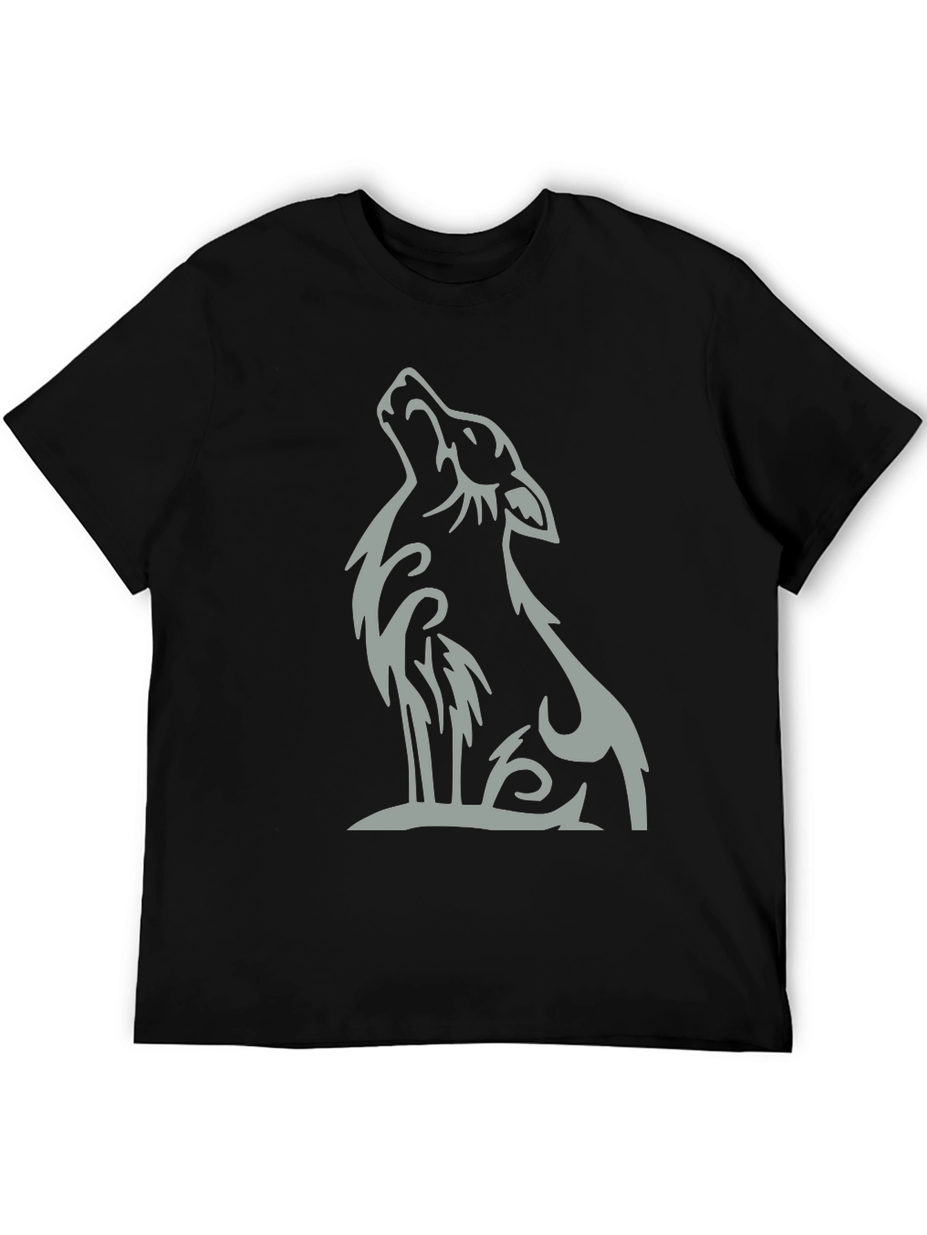 Black Wolf Graphic Tee - Stylish Casual Wear