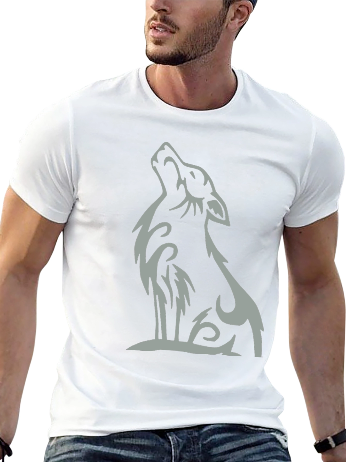 Black Wolf Graphic Tee - Stylish Casual Wear
