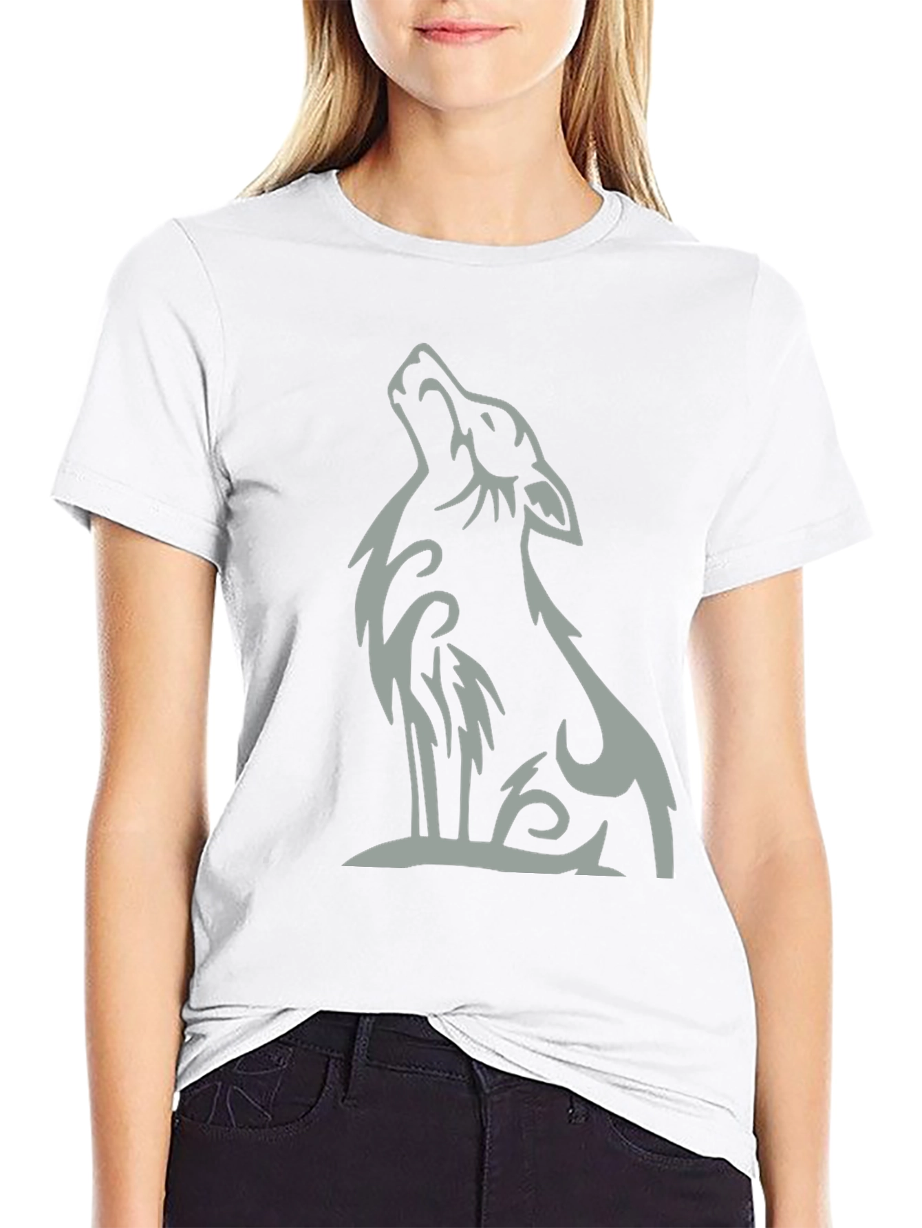 Black Wolf Graphic Tee - Stylish Casual Wear