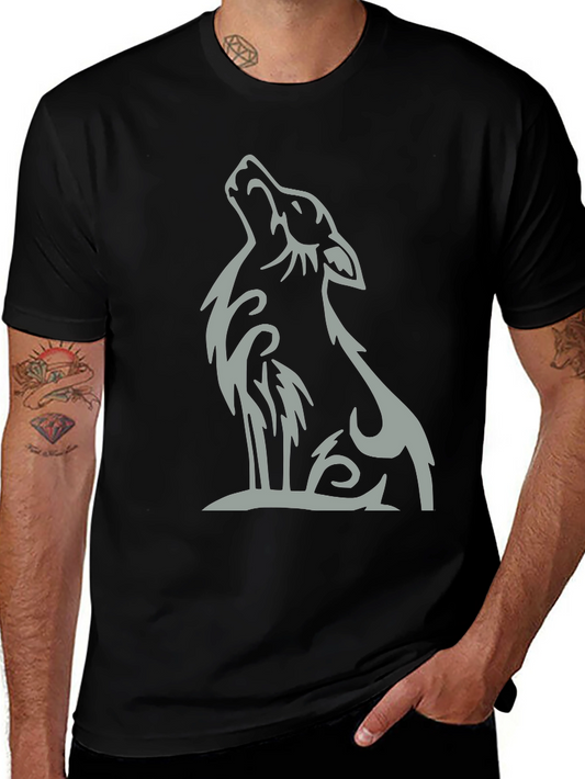Black Wolf Graphic Tee - Stylish Casual Wear