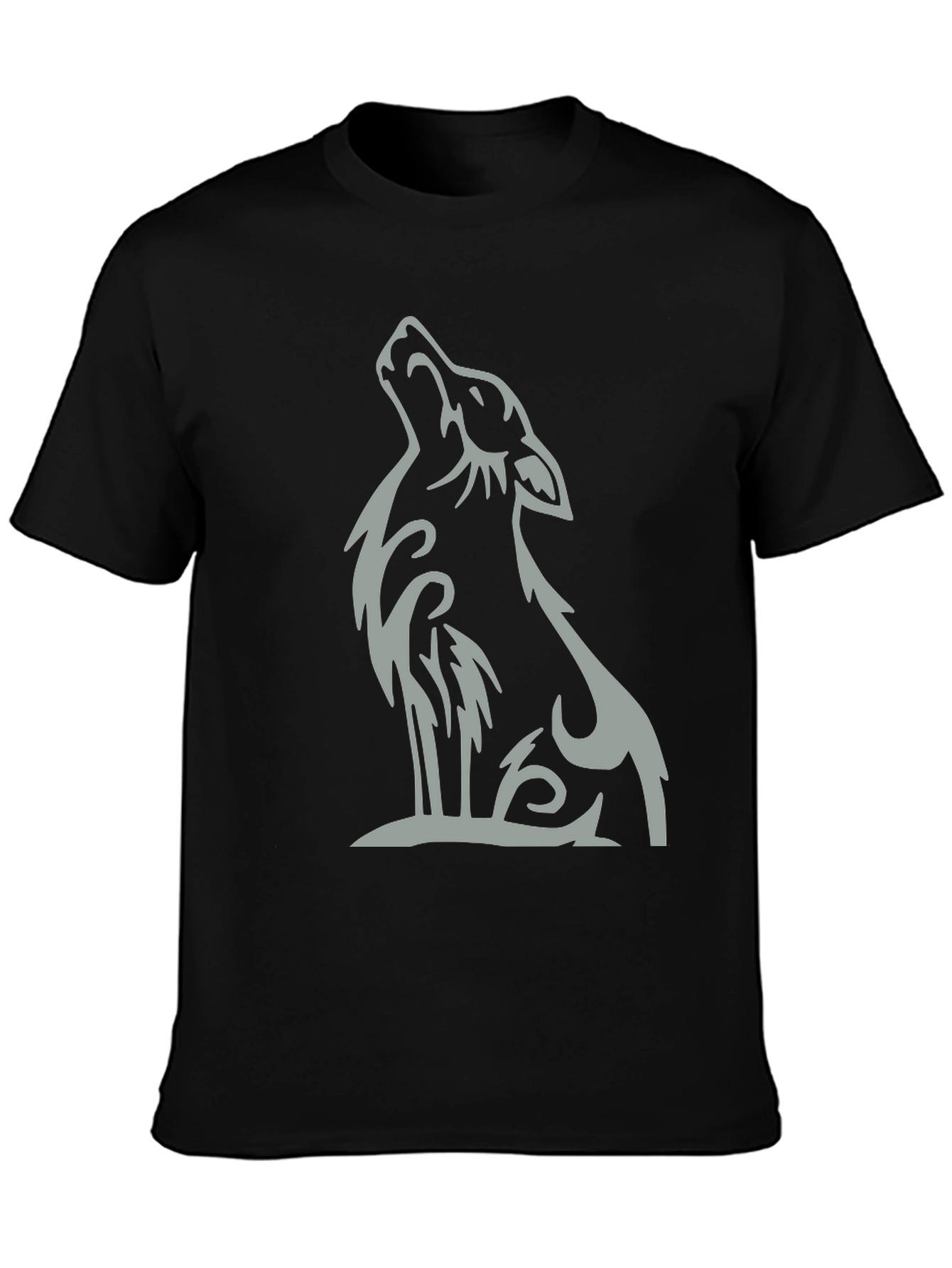 Black Wolf Graphic Tee - Stylish Casual Wear