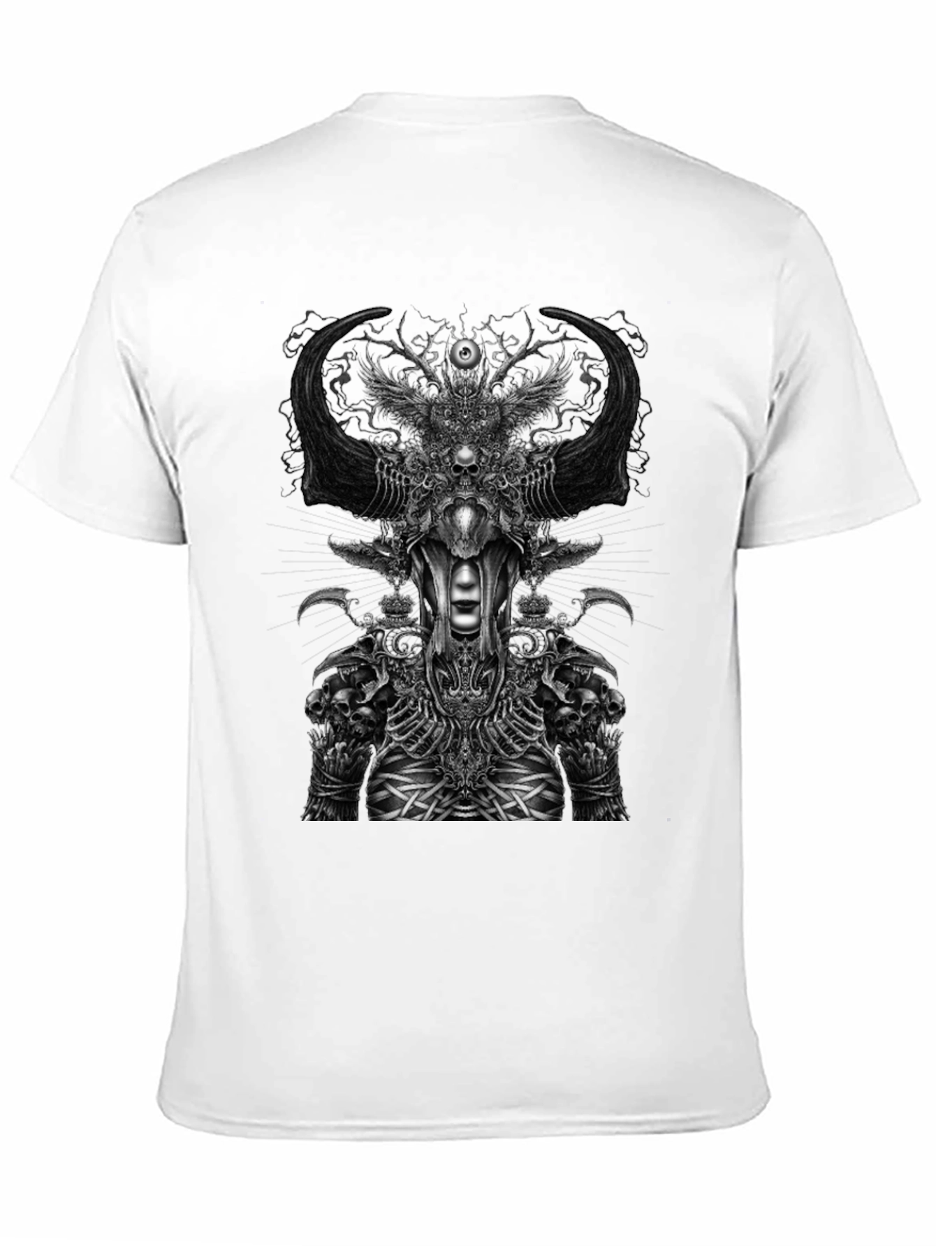 Dark Fantasy Graphic Print Black T-Shirt