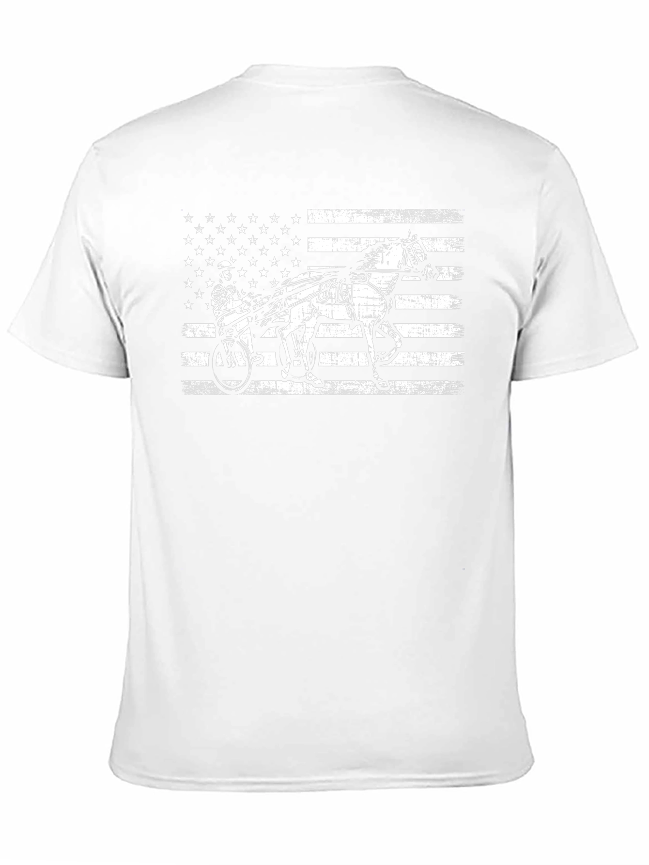 American Flag Harness Racing T-Shirt
