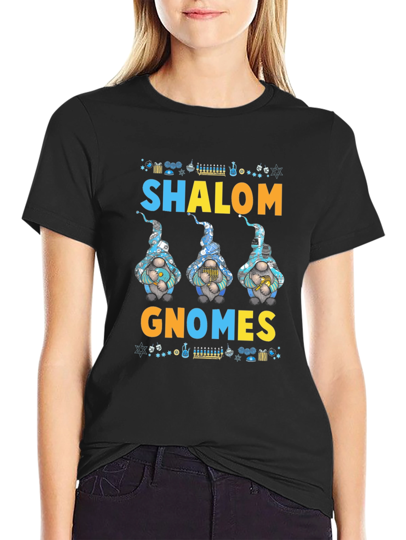 Shalom Gnomes T-Shirt Jewish Holiday Graphic Tee