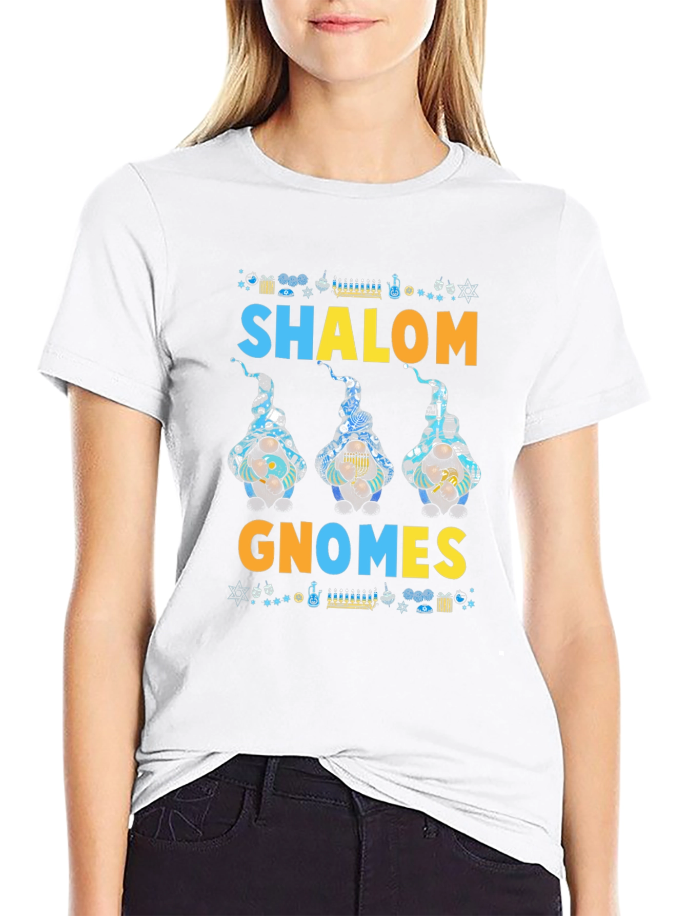 Shalom Gnomes T-Shirt Jewish Holiday Graphic Tee