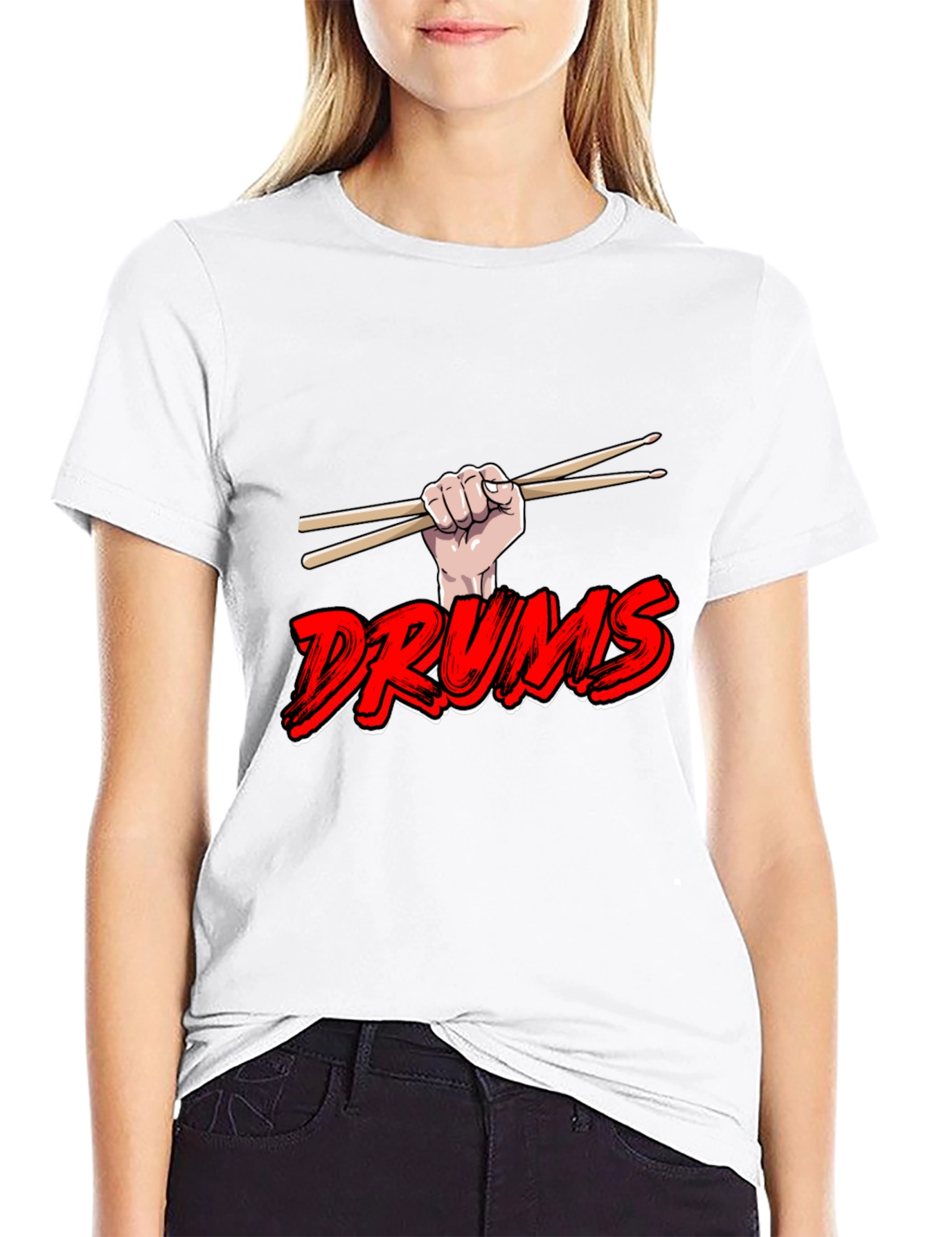 Drums T-Shirt: Drummer Design Graphic Tee