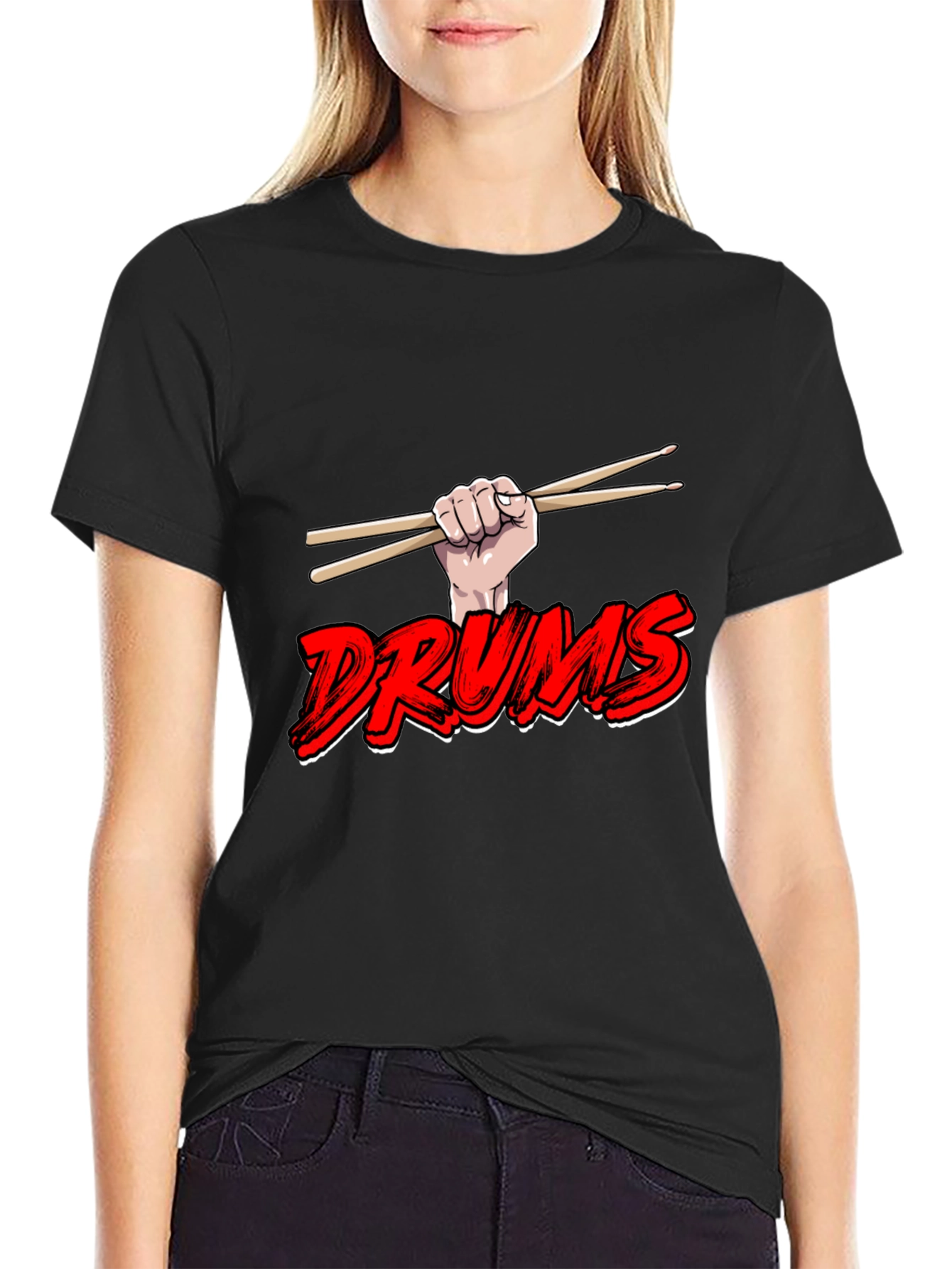 Drums T-Shirt: Drummer Design Graphic Tee