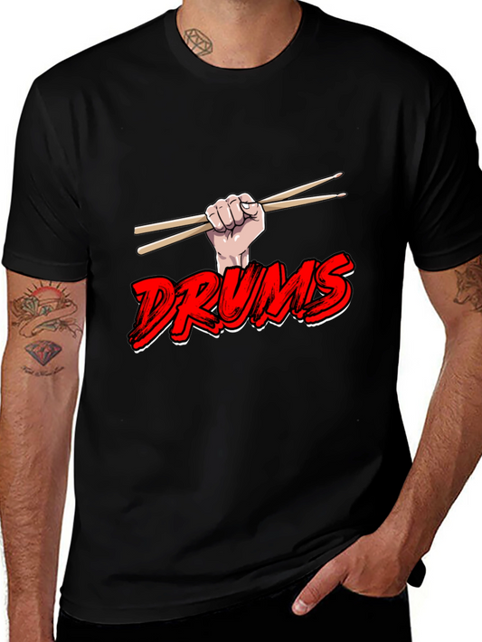 Drums T-Shirt: Drummer Design Graphic Tee
