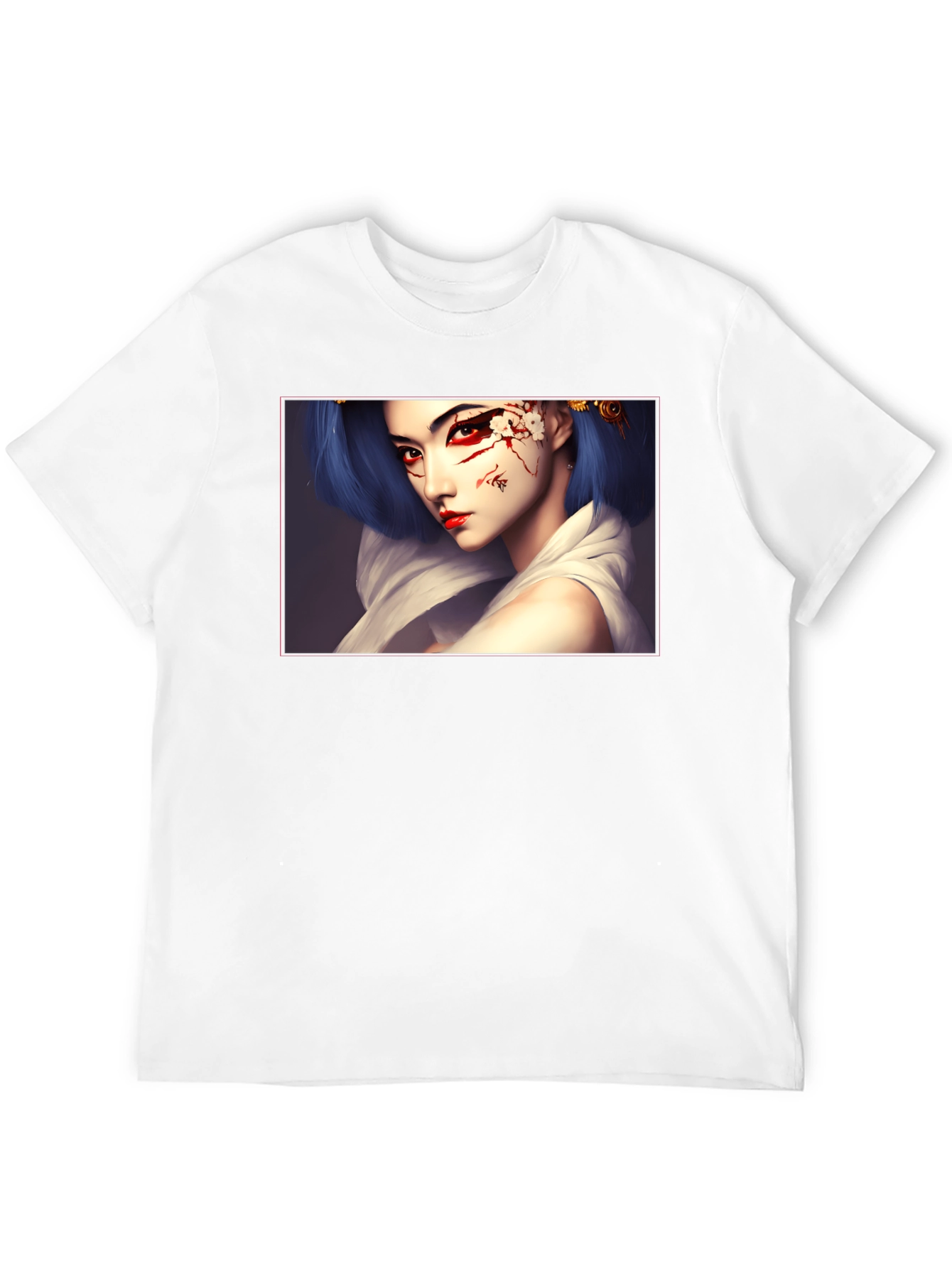 Geisha Art Graphic Black T-Shirt