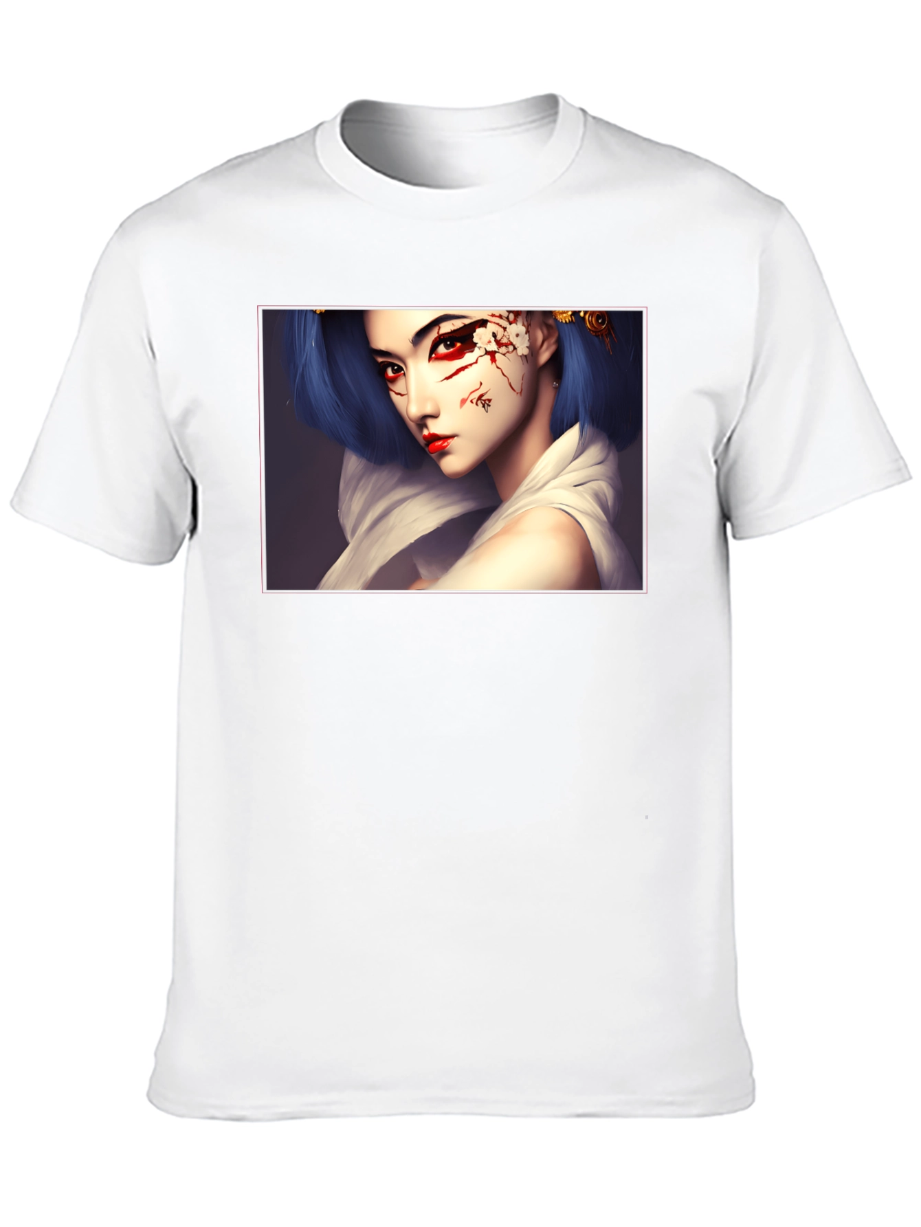 Geisha Art Graphic Black T-Shirt