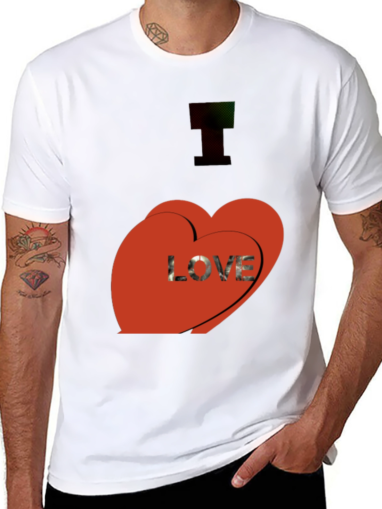 I Love You T-Shirt - Black Graphic Tee
