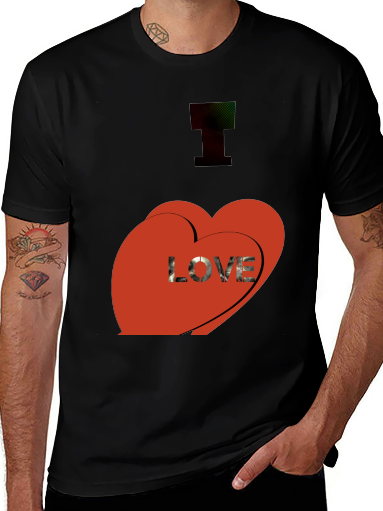 I Love You T-Shirt - Black Graphic Tee