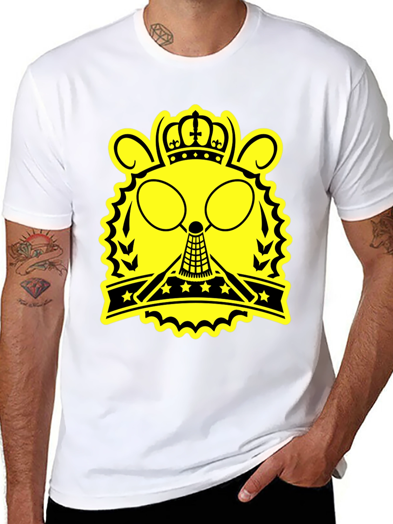 Badminton King Graphic T-Shirt - Black