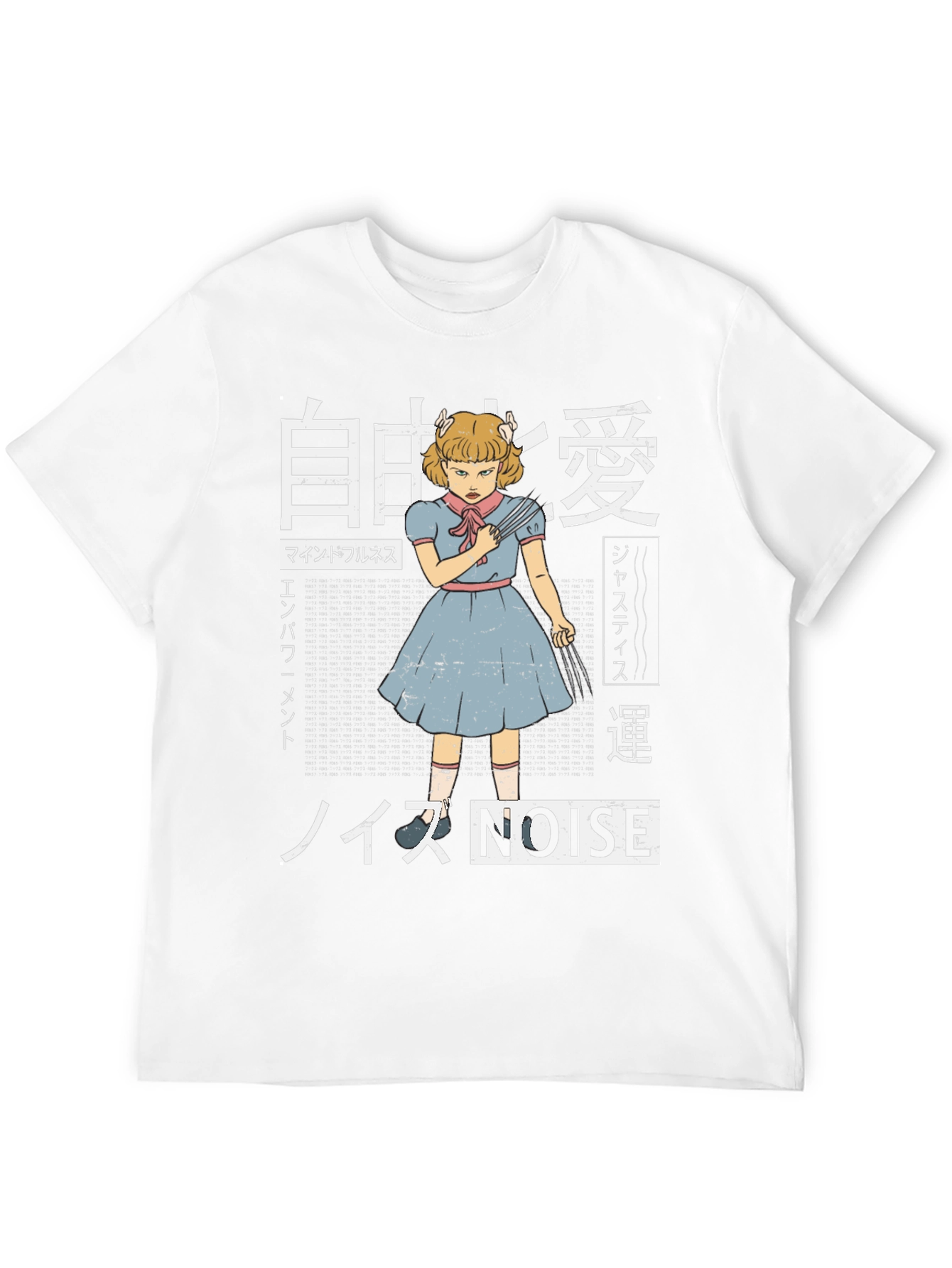 Creepy Anime Girl Black T-Shirt