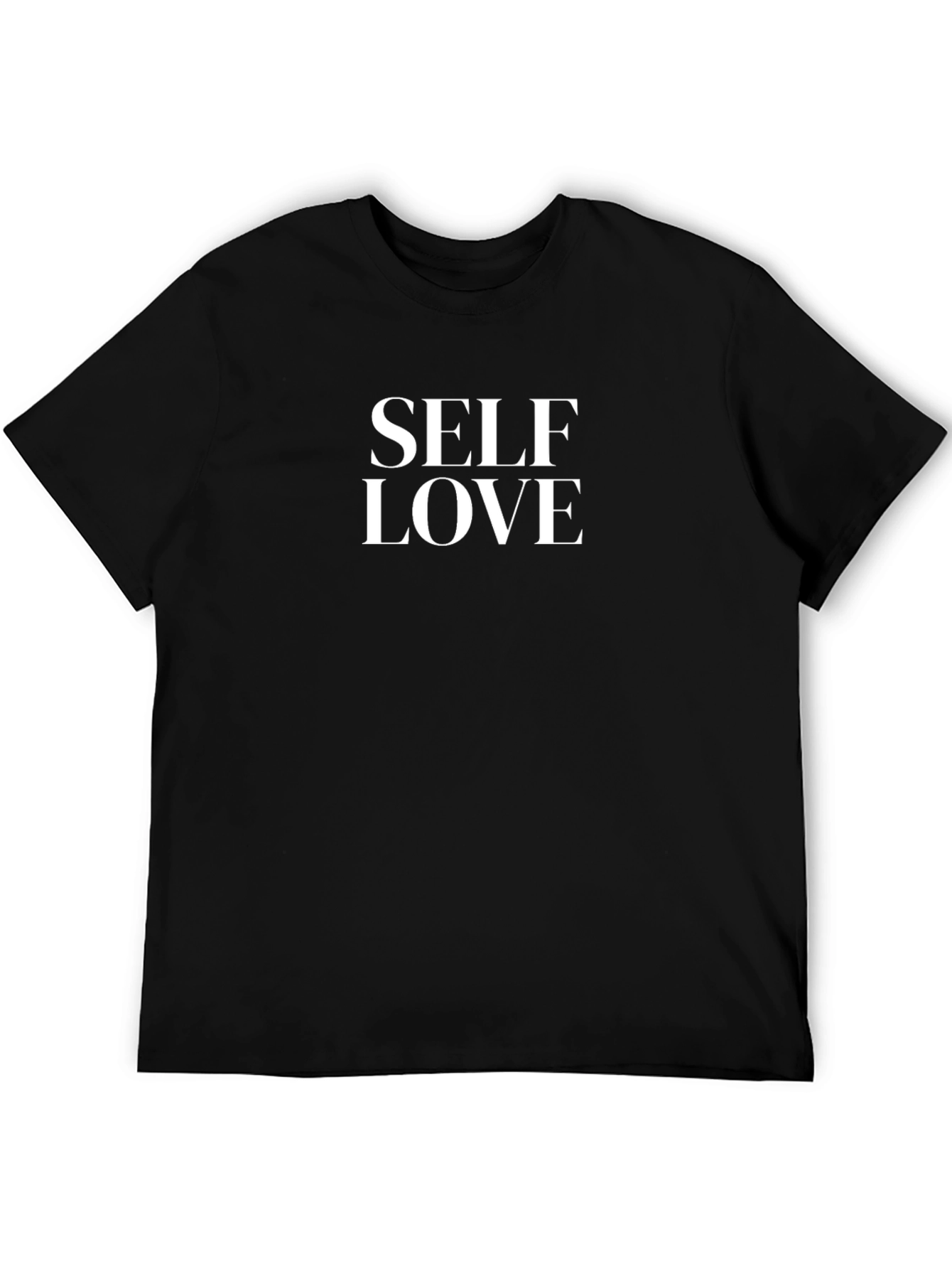 Self Love Graphic Tee - Black Cotton Casual T-Shirt