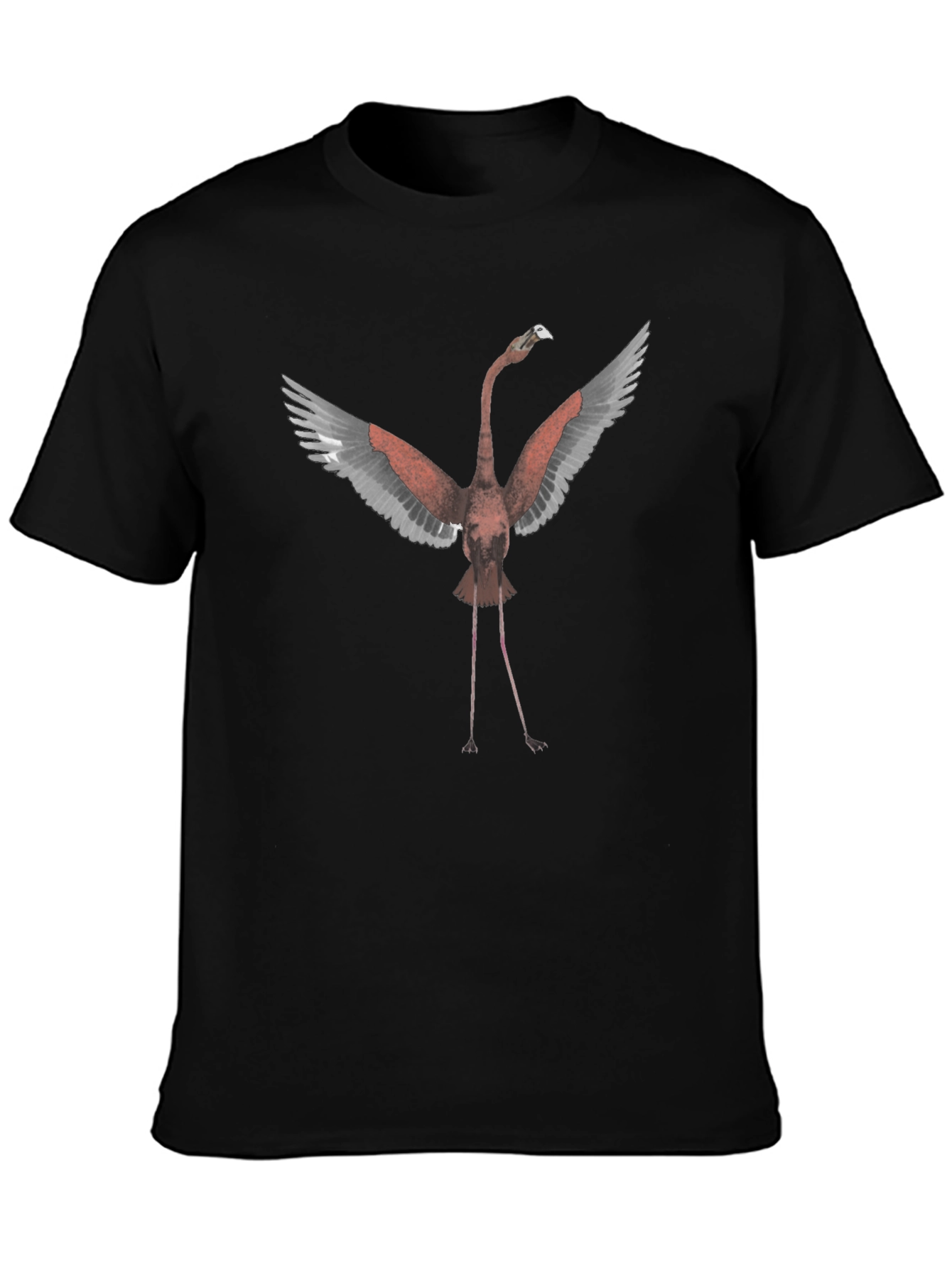 Flamingo Graphic Tee - Trendy Bird Design