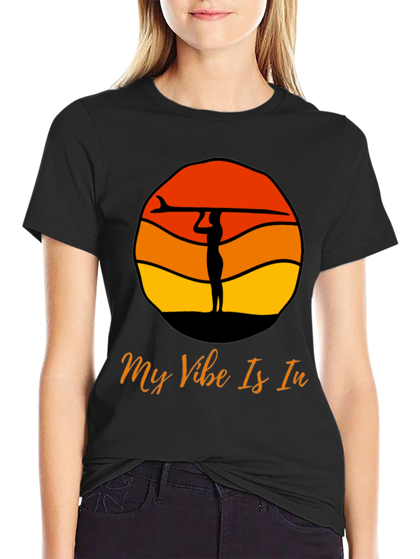 Surf Vibe Graphic Tee - Black