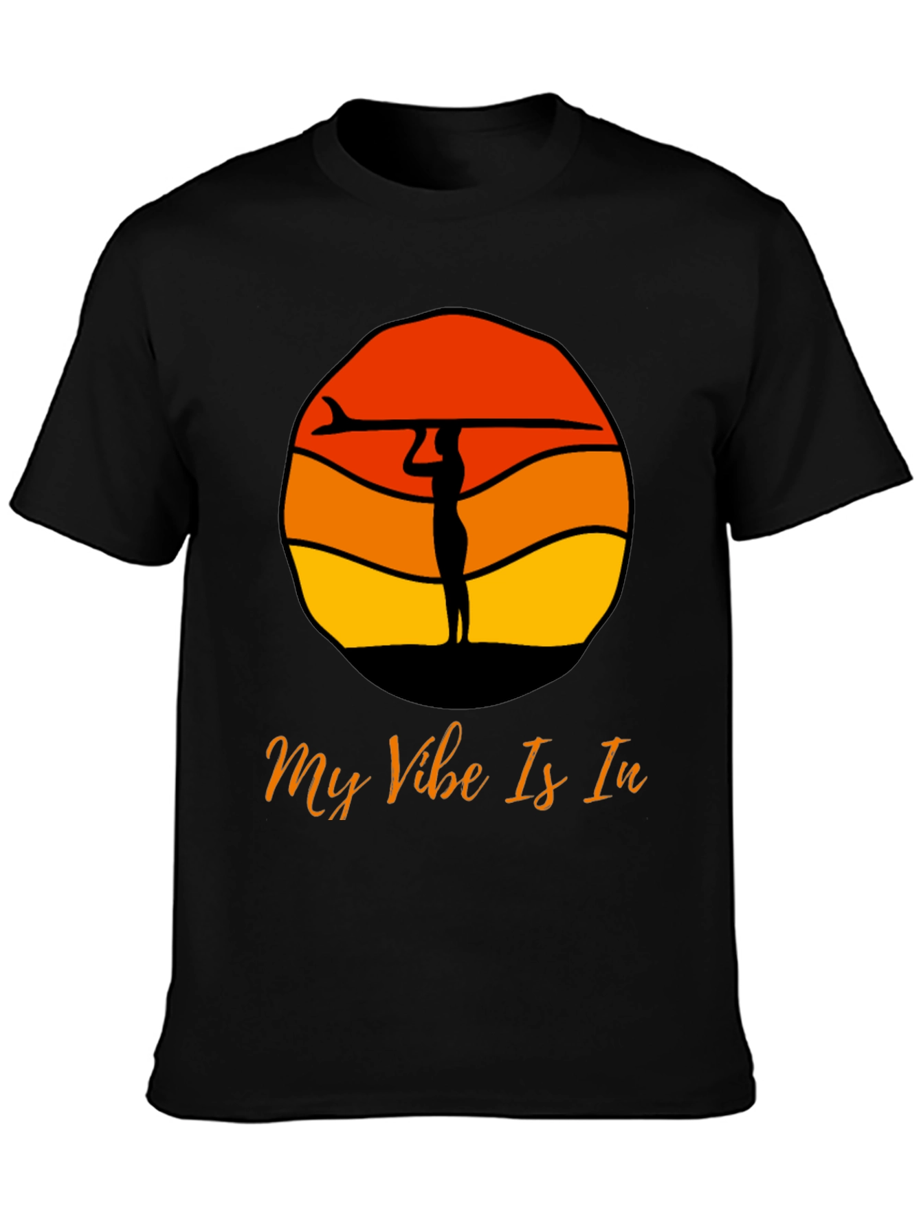 Surf Vibe Graphic Tee - Black
