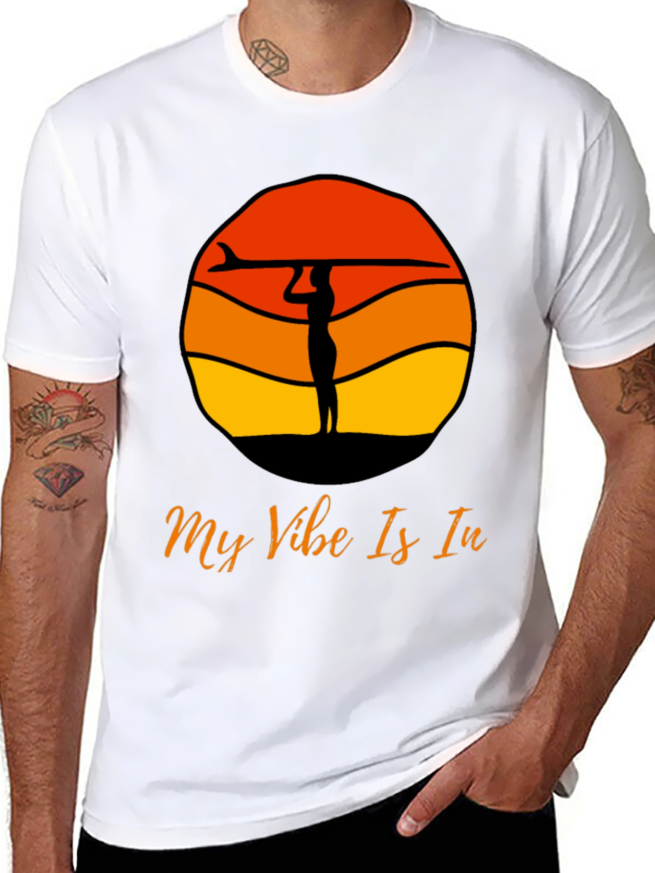 Surf Vibe Graphic Tee - Black