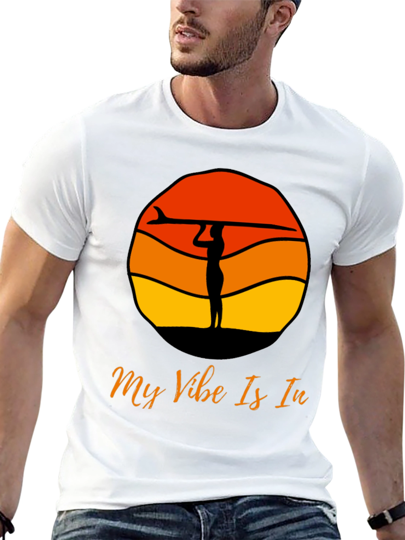 Surf Vibe Graphic Tee - Black