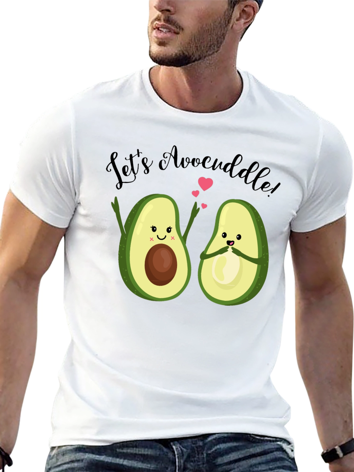 Lets Avocuddle Black Graphic T-Shirt