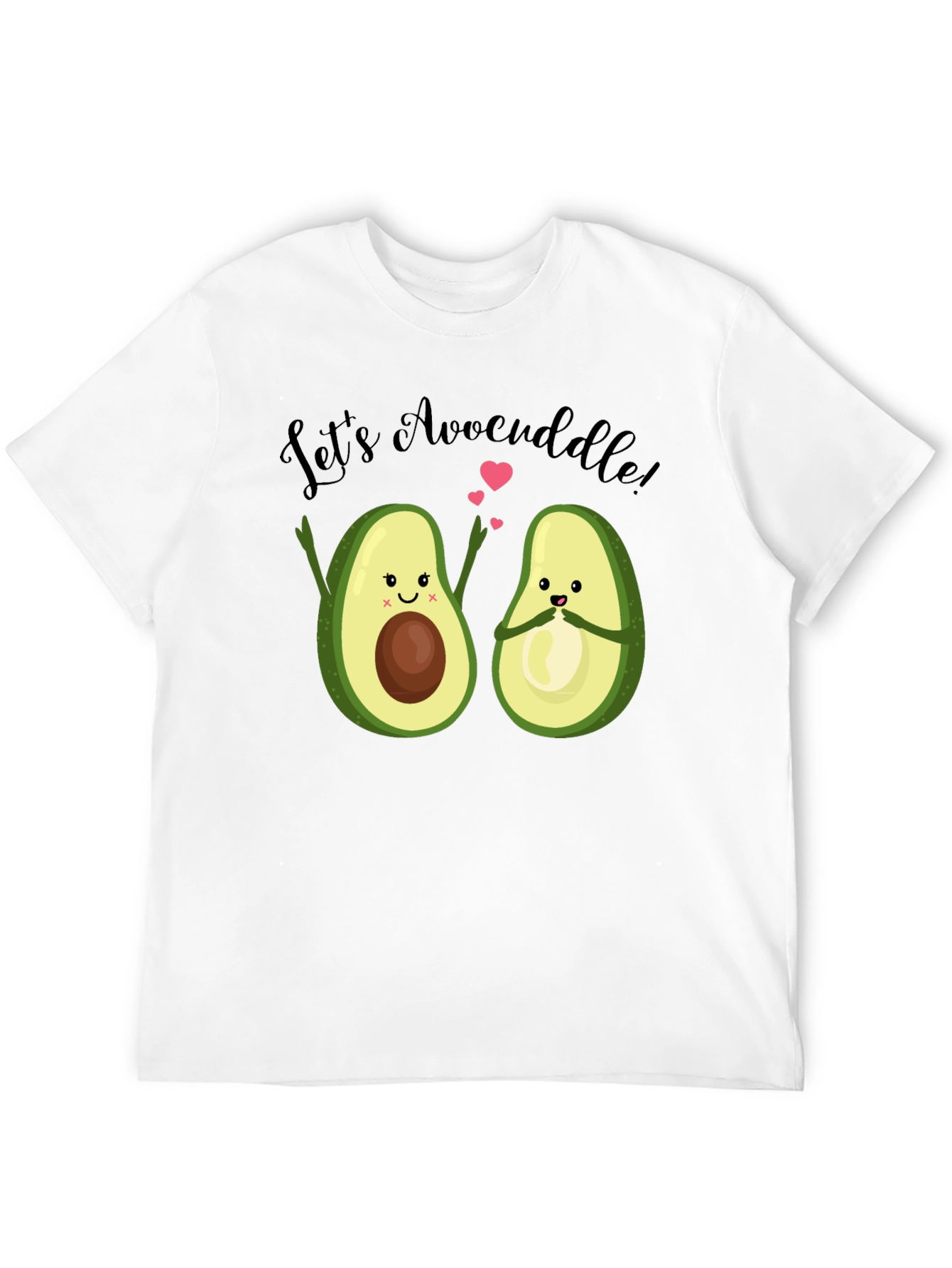 Lets Avocuddle Black Graphic T-Shirt