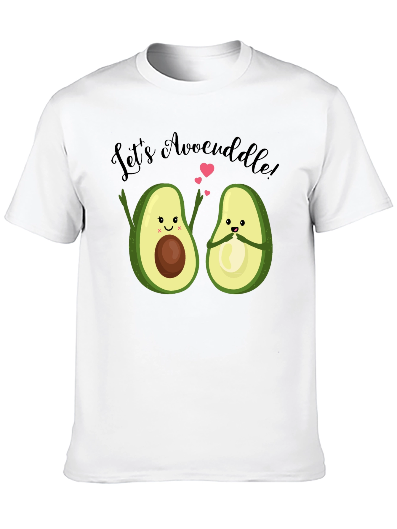 Lets Avocuddle Black Graphic T-Shirt