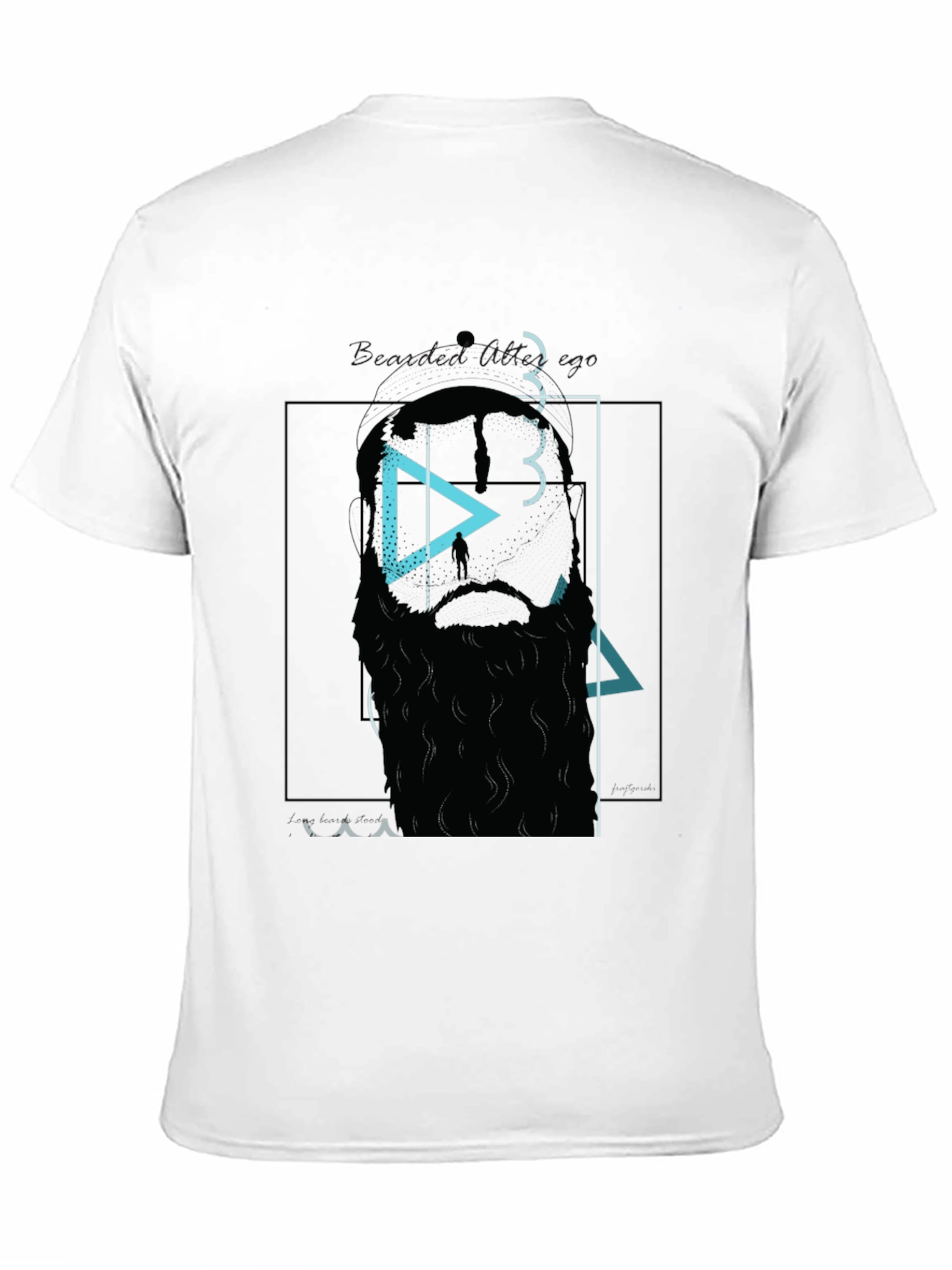 Bearded Artistic T-Shirt - Black